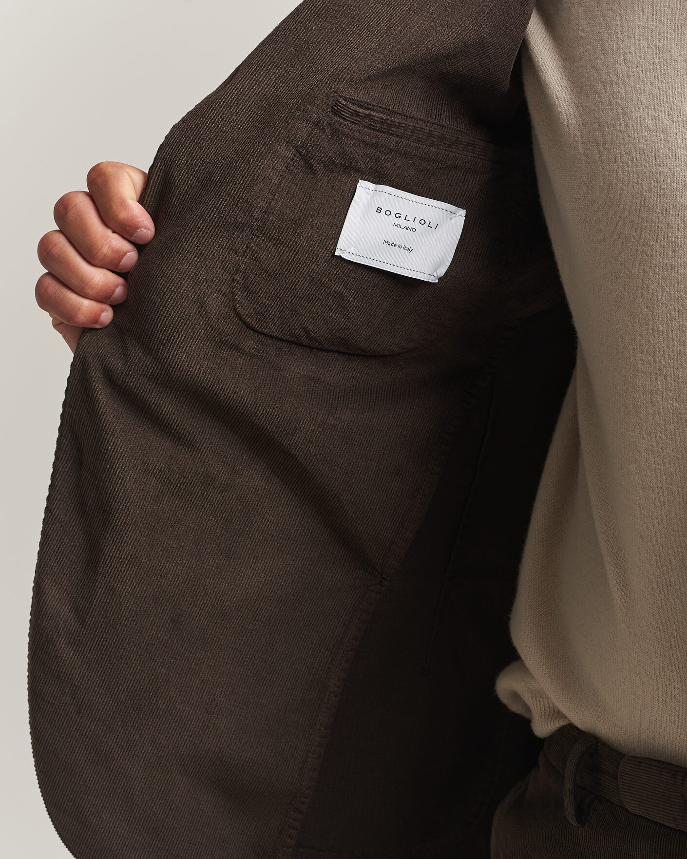 Mies | Puvut | Boglioli | K Jacket Baby Corduroy Suit Dark Brown
