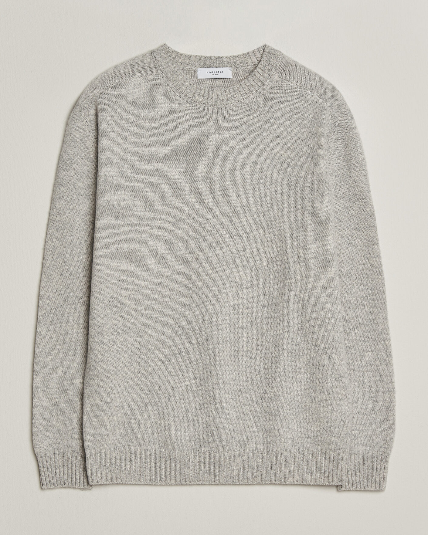 Mies | Puserot | Boglioli | Cloud Cashmere Crew Neck Light Grey