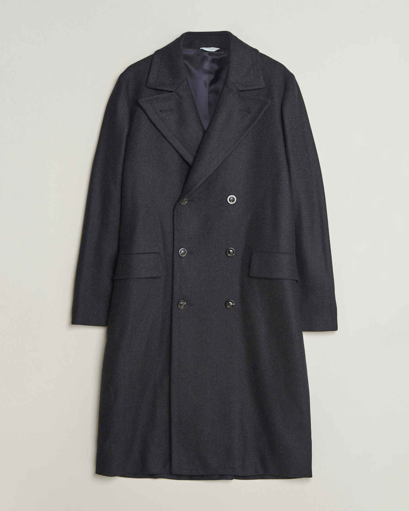 Mies | Takit | Boglioli | Double Breasted Wool Coat Navy