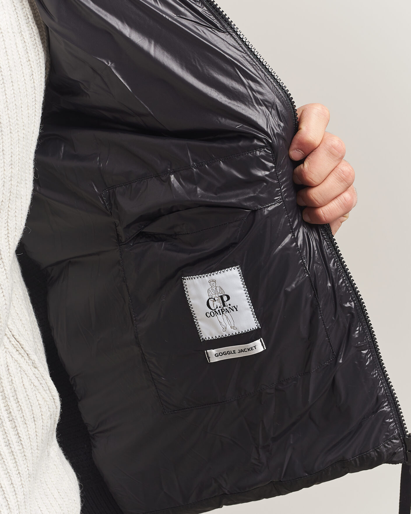 Mies | Takit | C.P. Company | Merino Wool Padded Hybrid Hood Jacket Black