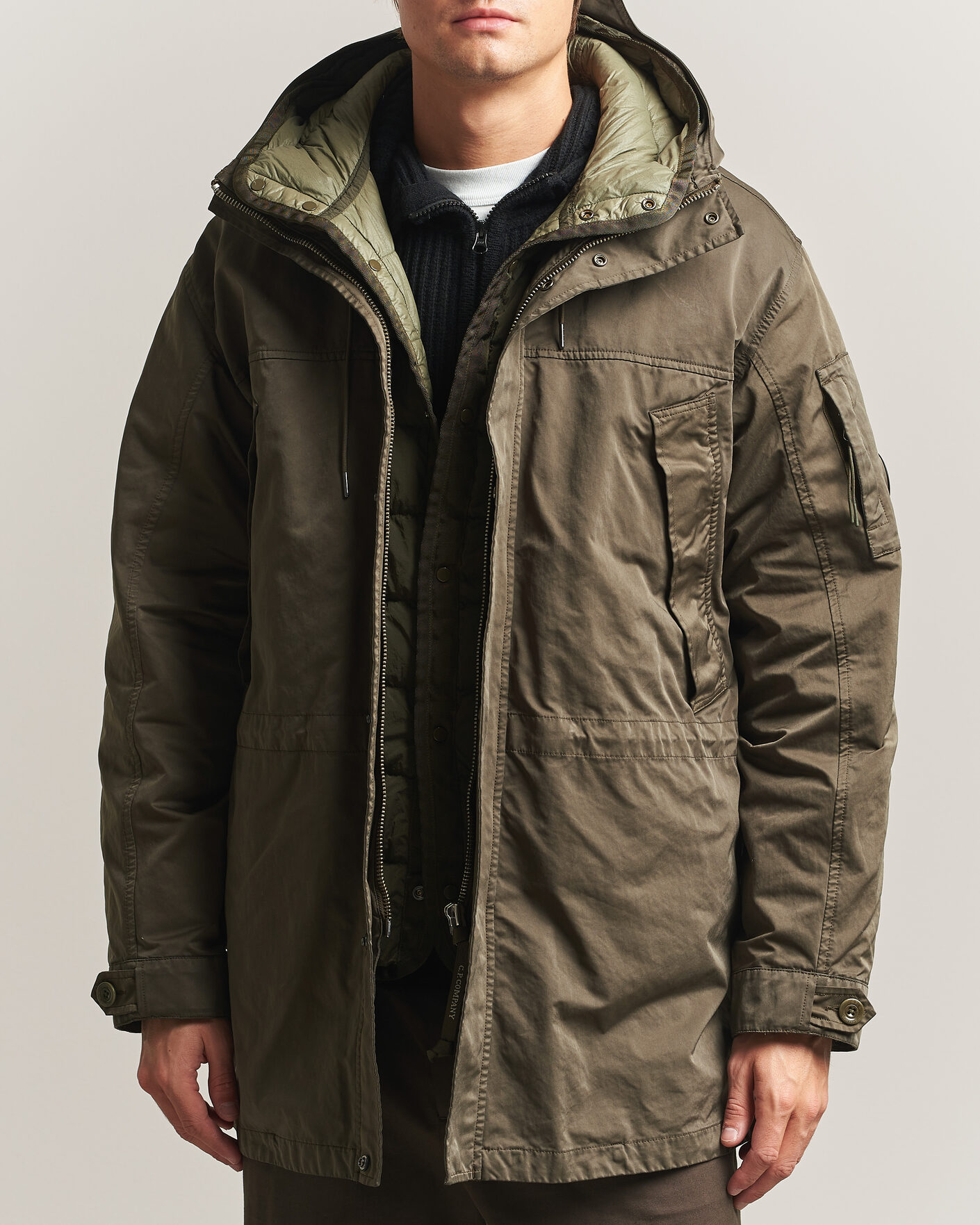 Mies | Takit | C.P. Company | Micro Kei 2 in 1 Nylon Parka Olive