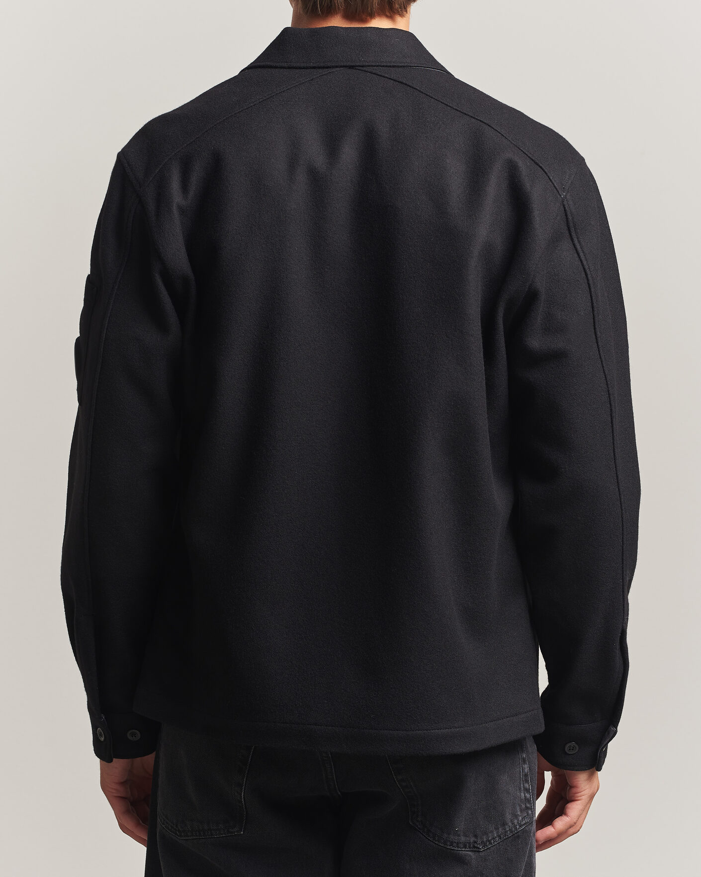 Mies | Takit | C.P. Company | Felted Wool Overshirt Black