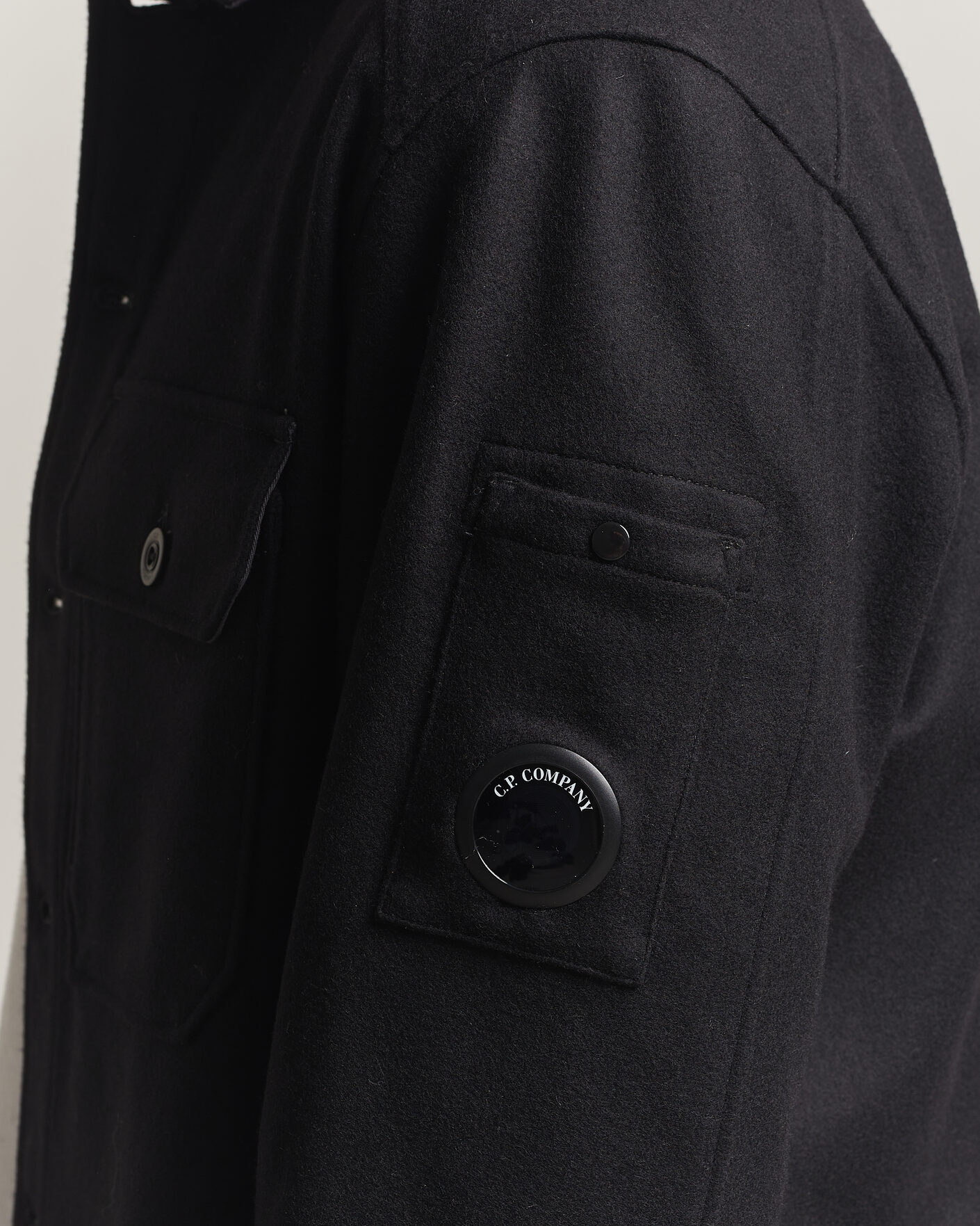 Mies | Takit | C.P. Company | Felted Wool Overshirt Black
