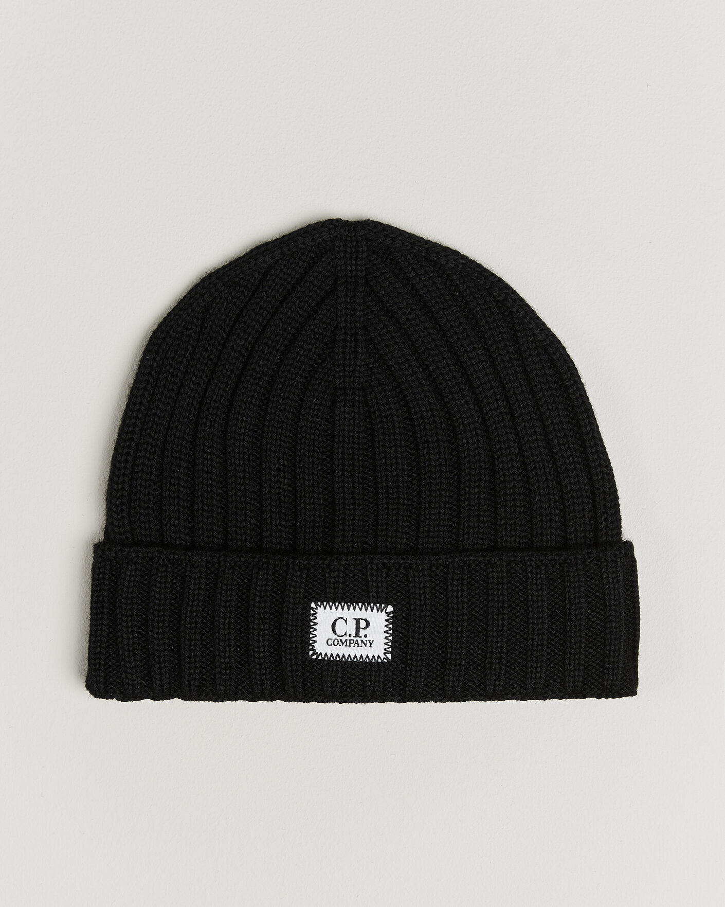 Mies | Pipot | C.P. Company | Extra Fine Merino Rib Knitted Hat Black