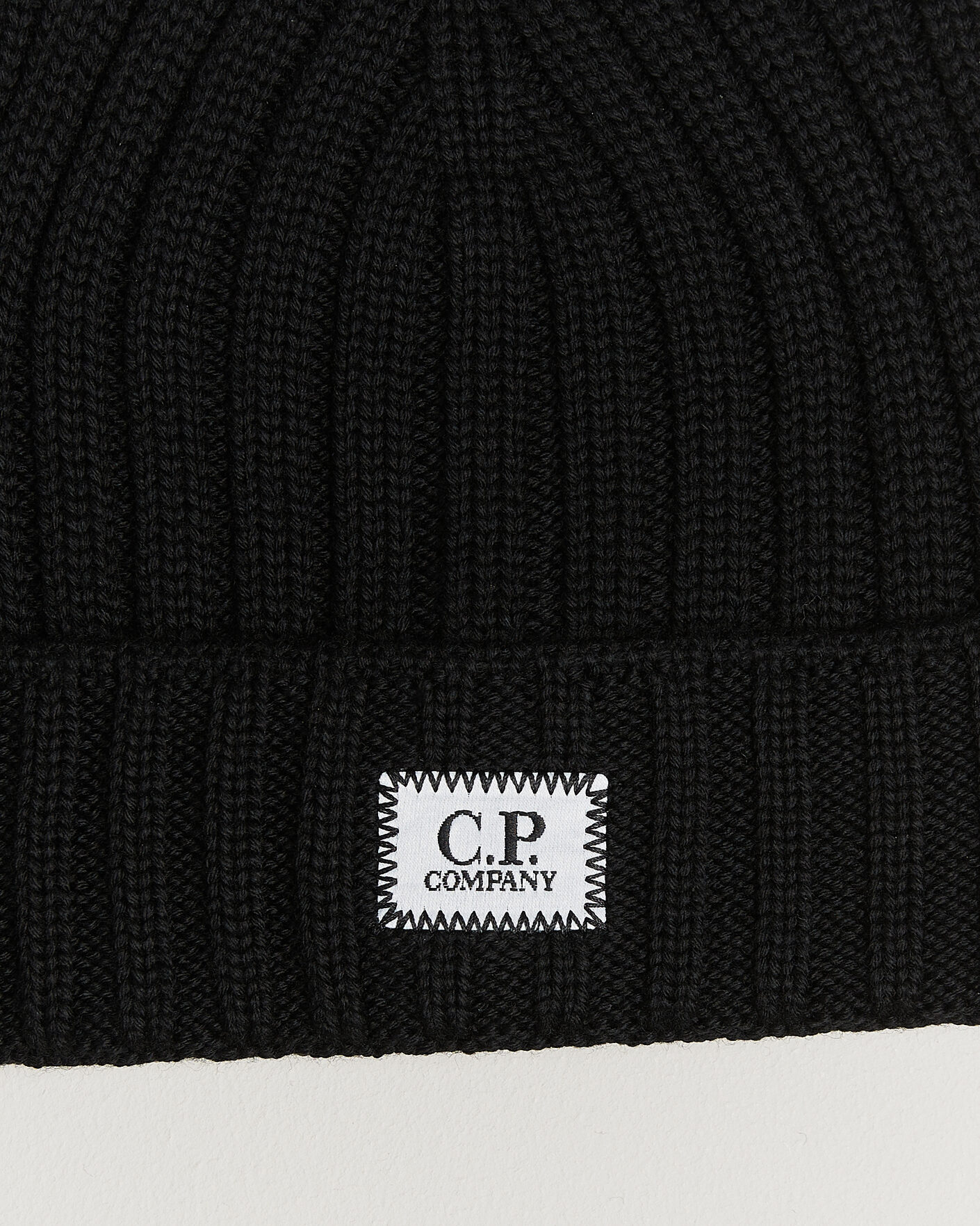 Mies | Pipot | C.P. Company | Extra Fine Merino Rib Knitted Hat Black