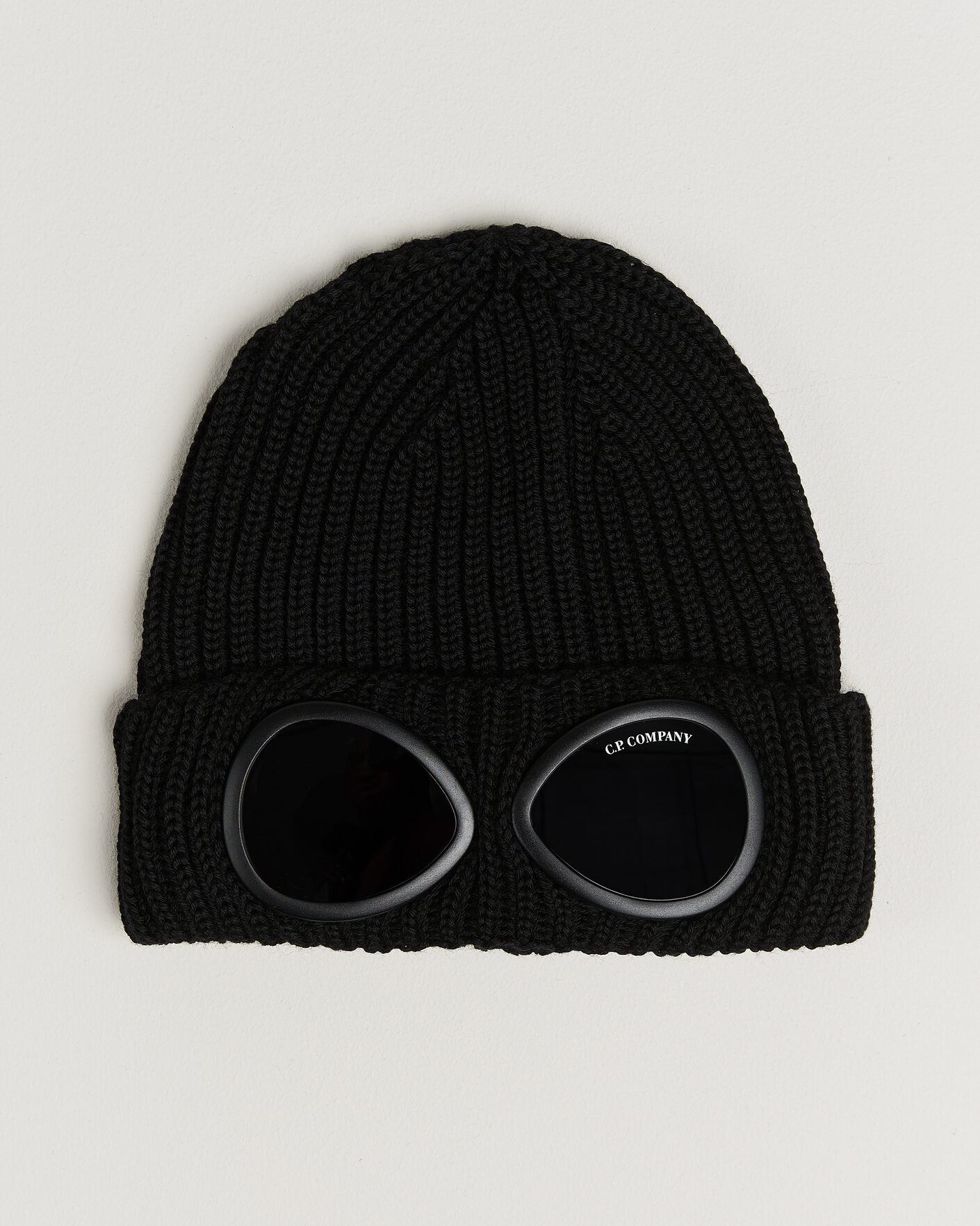 Mies | Pipot | C.P. Company | Knitted Merino Goggle Beanie Black