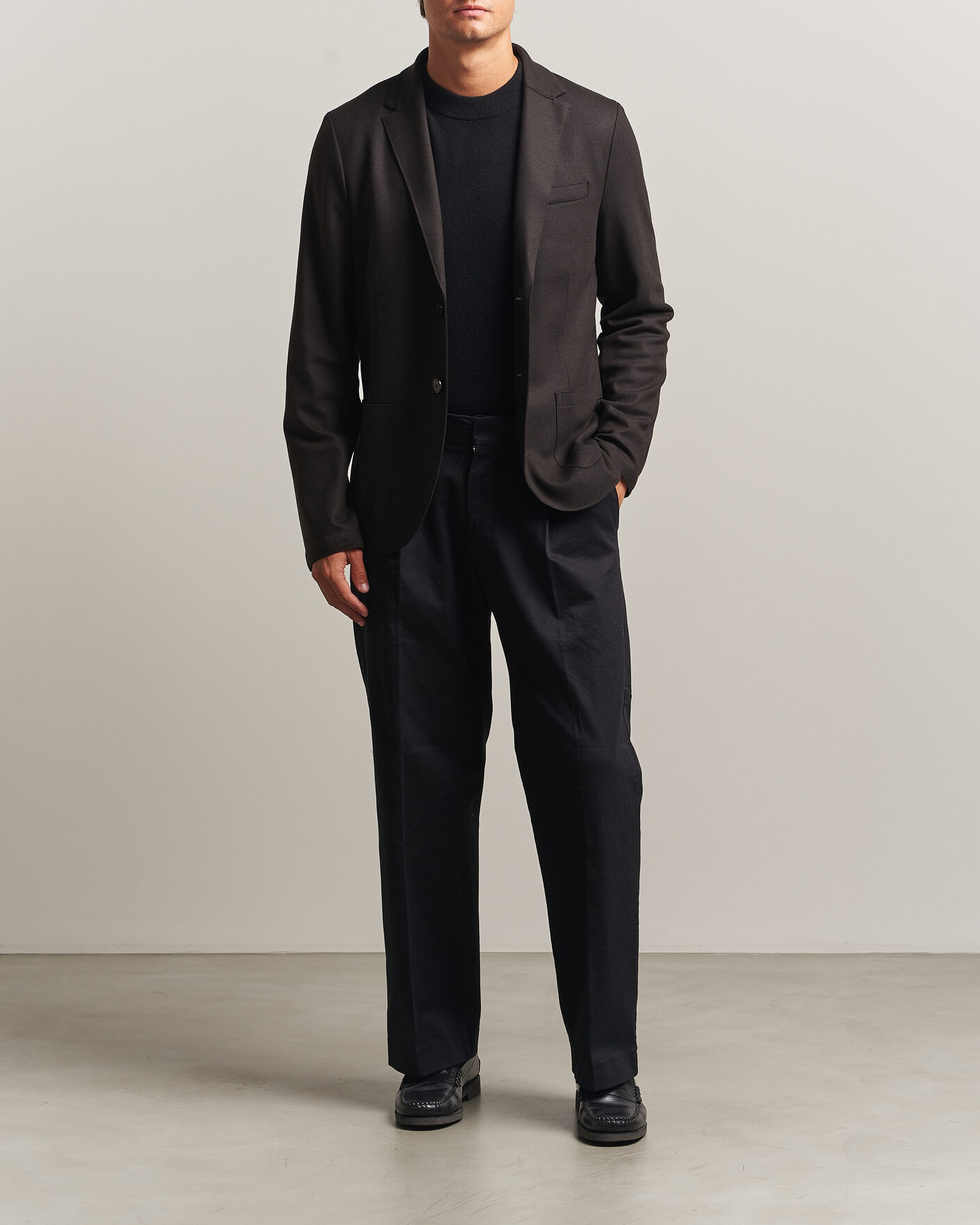 Mies | Pikkutakit | Harris Wharf London | Two Button Superfine Merino Blazer Brown