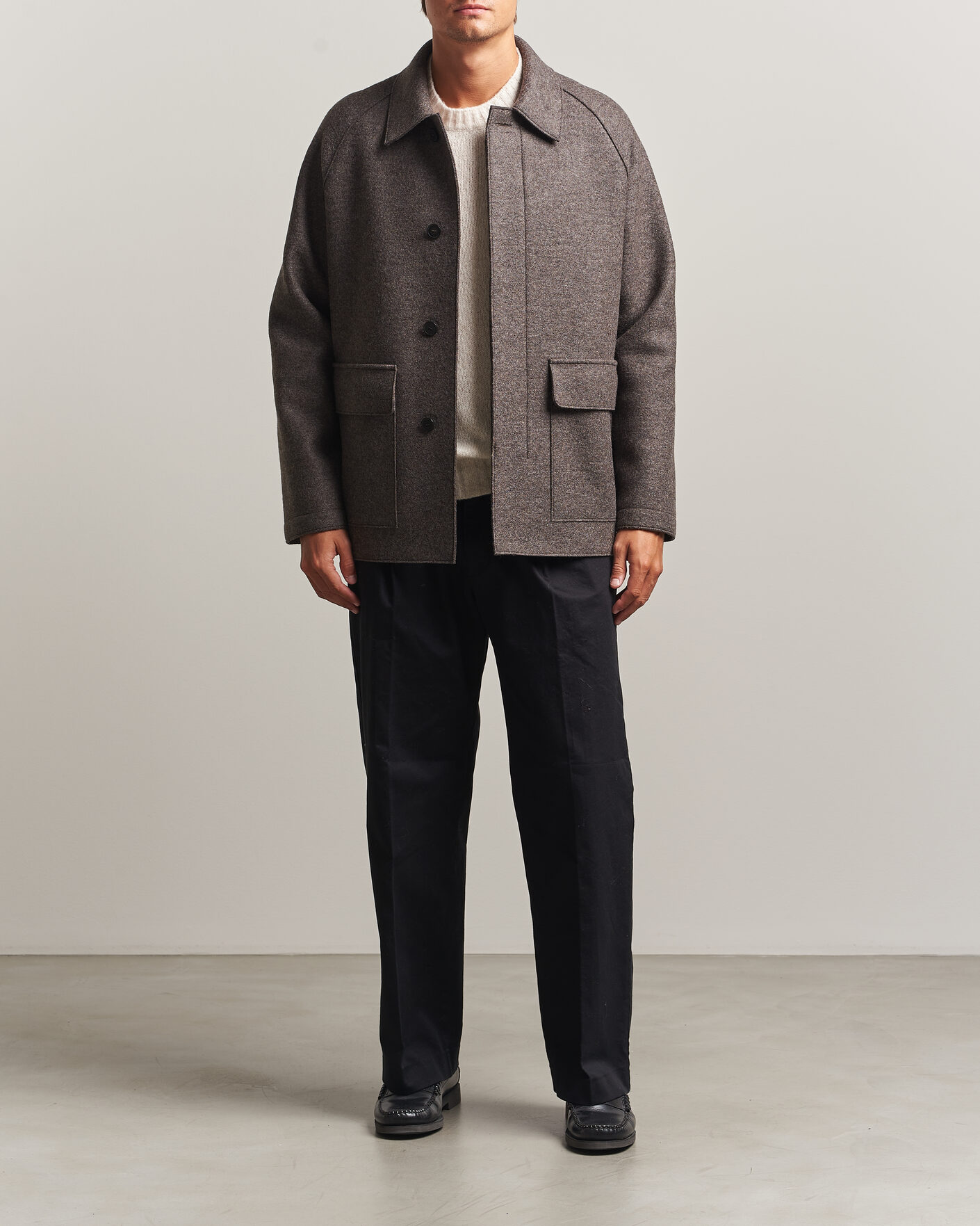 Mies | Takit | Harris Wharf London | Country Wool Jacket Brown/Grey