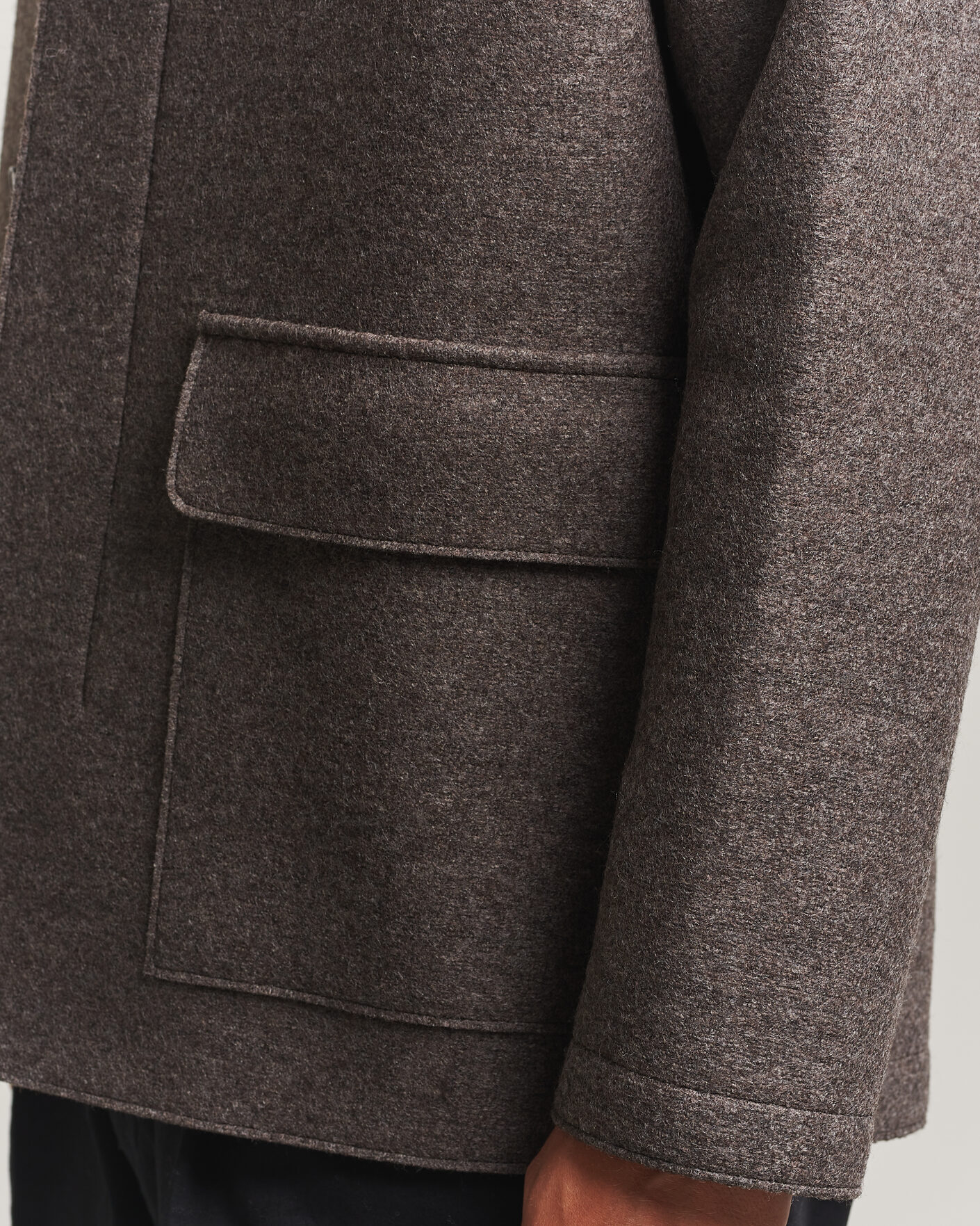 Mies | Takit | Harris Wharf London | Country Wool Jacket Brown/Grey