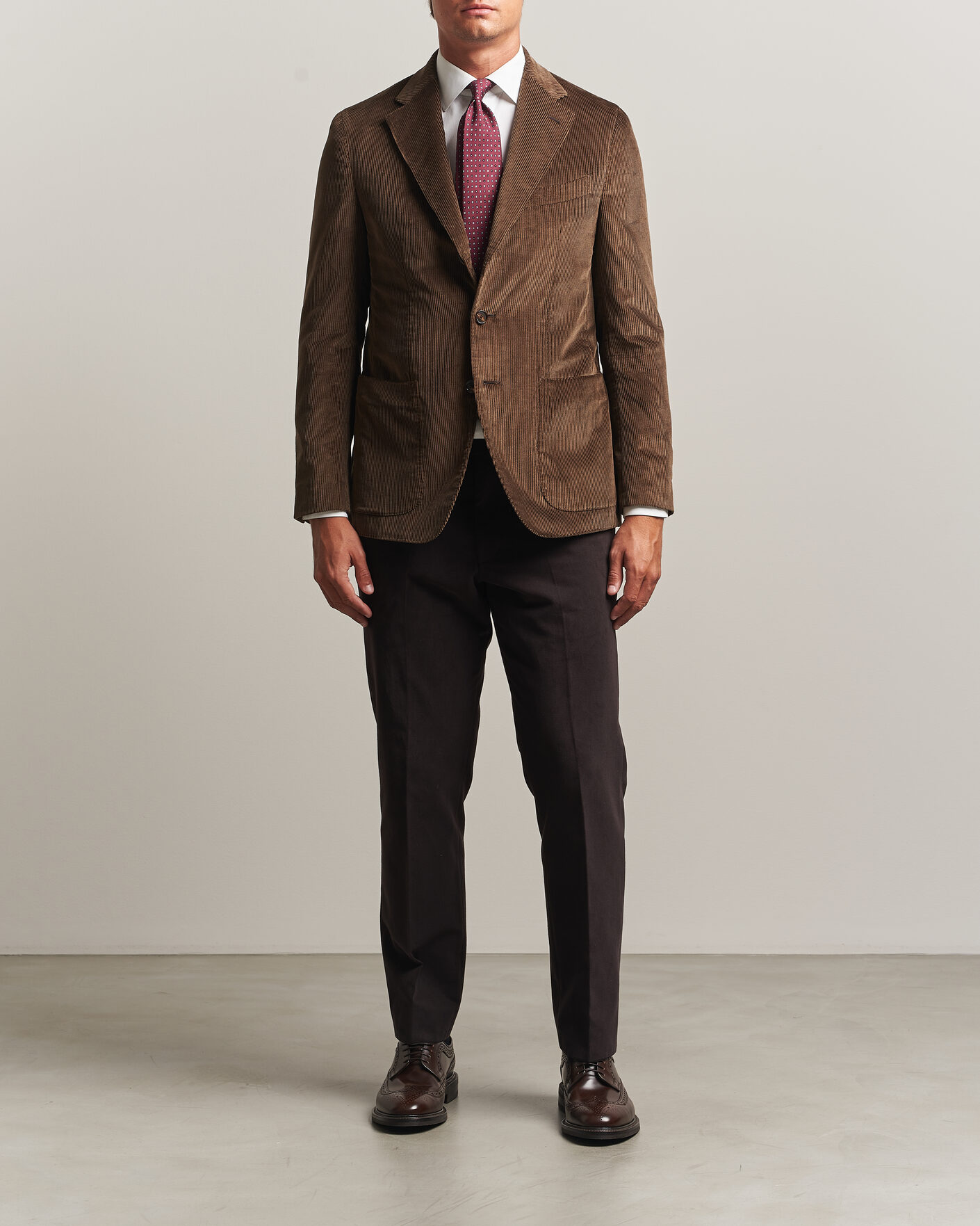 Mies | Pikkutakit | Caruso | Aida Corduroy Blazer Dark Brown