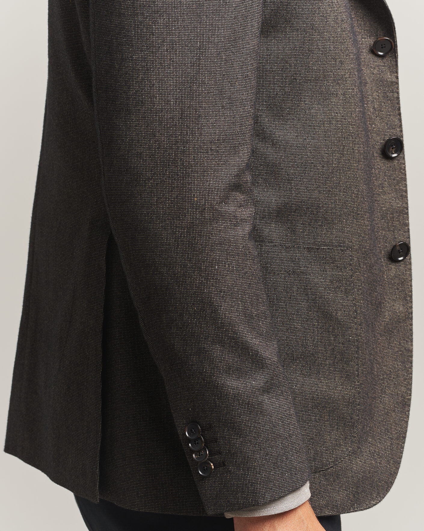 Mies | Pikkutakit | Caruso | Aida Brushed Cotton Blazer Dark Brown