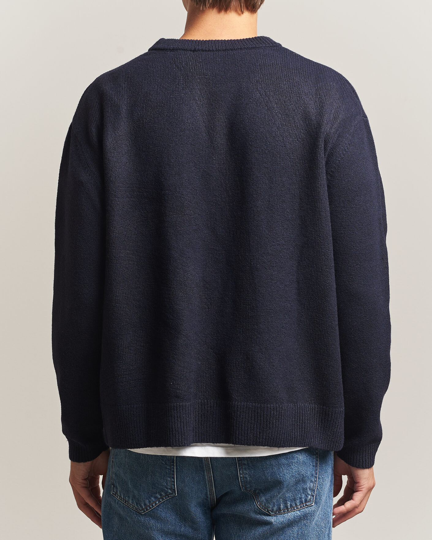 Mies | Puserot | KnowledgeCotton Apparel | Knitted Crewneck Night Sky