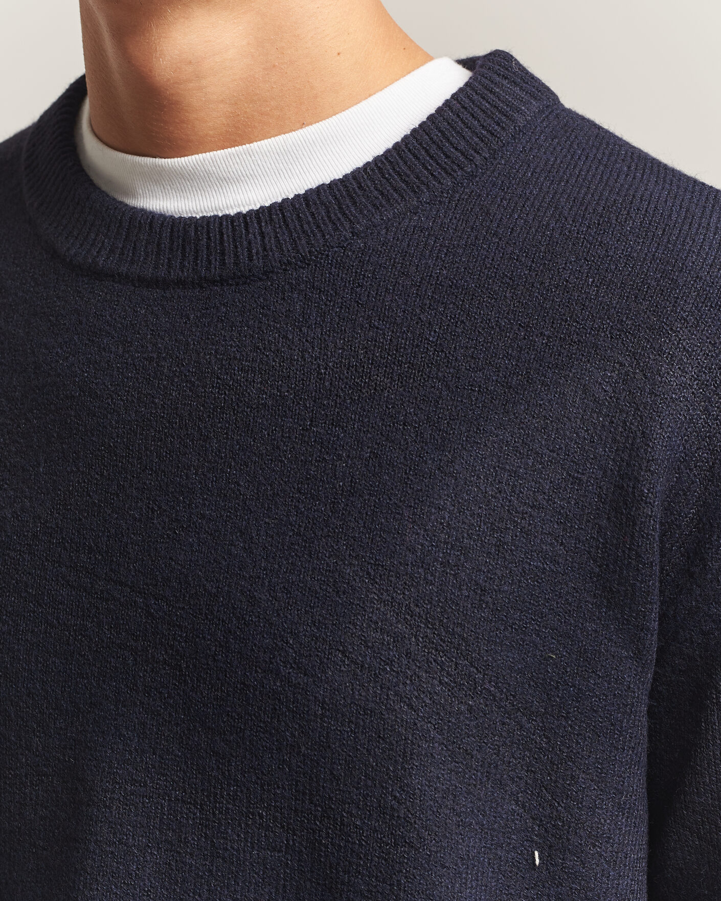 Mies | Puserot | KnowledgeCotton Apparel | Knitted Crewneck Night Sky