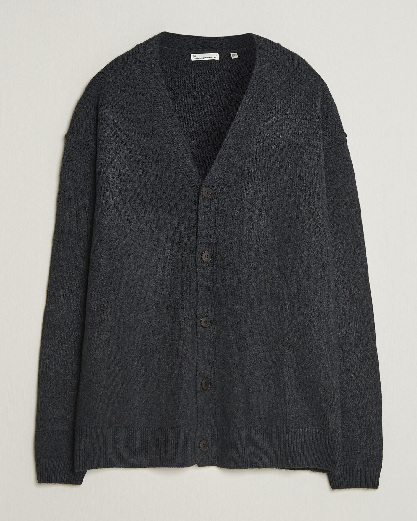 Mies | Puserot | KnowledgeCotton Apparel | Knitted Cardigan Black