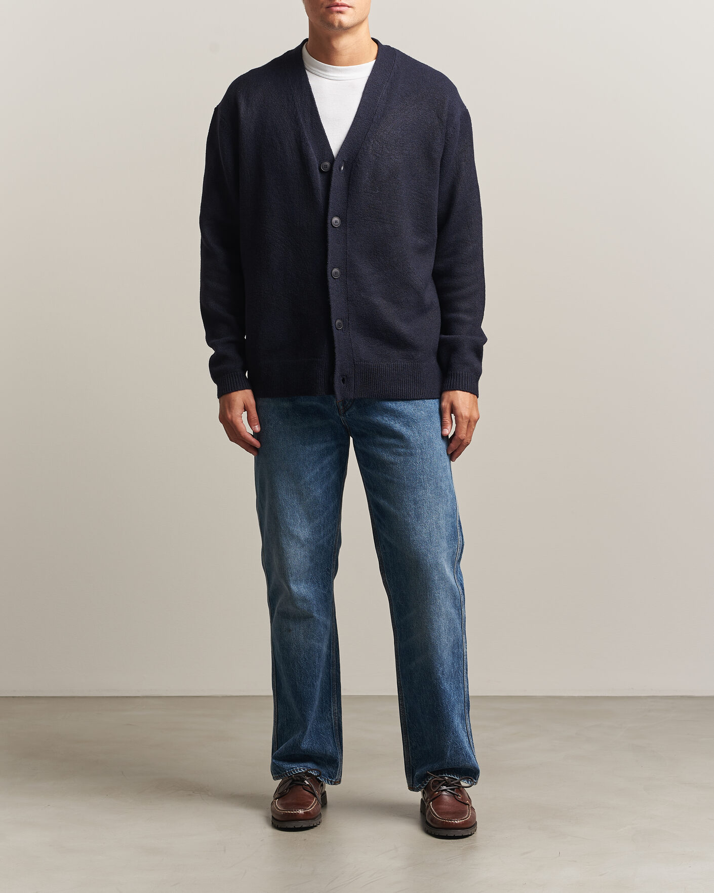 Mies | Puserot | KnowledgeCotton Apparel | Knitted Cardigan Night Sky