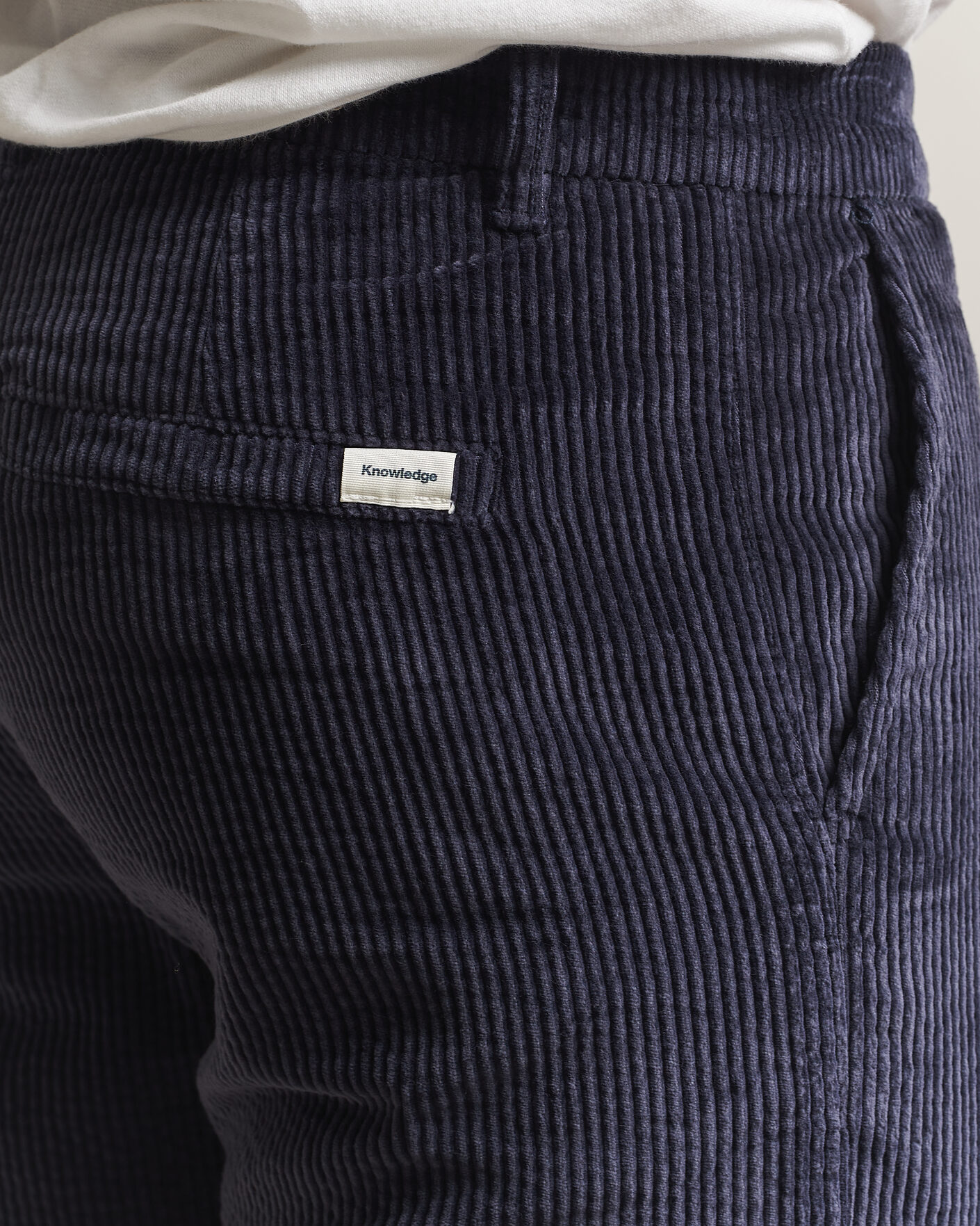 Mies | Housut | KnowledgeCotton Apparel | Chuck Regular Cord Trousers Night Sky