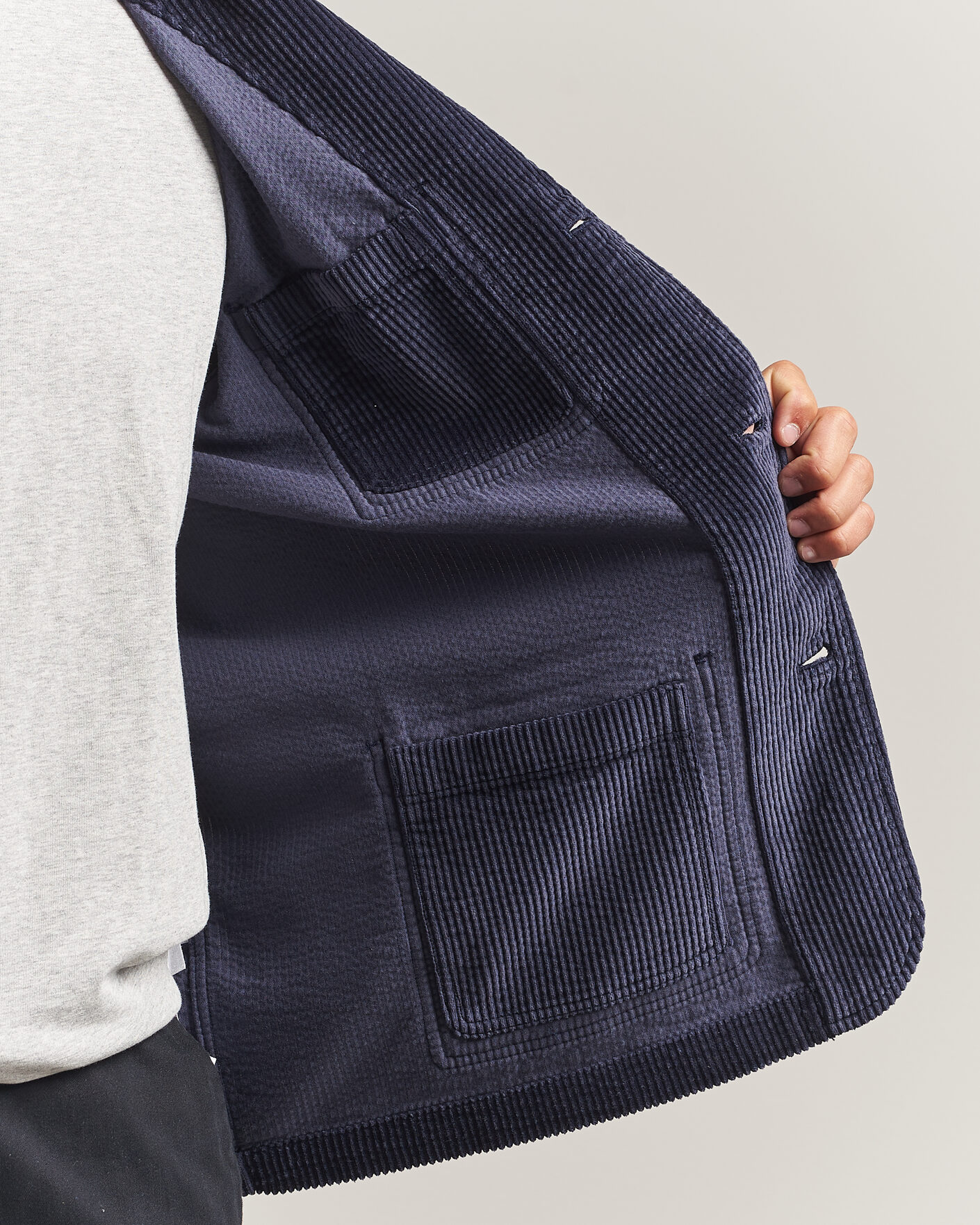 Mies | Pikkutakit | KnowledgeCotton Apparel | Cotton Corduroy Blazer Night Sky