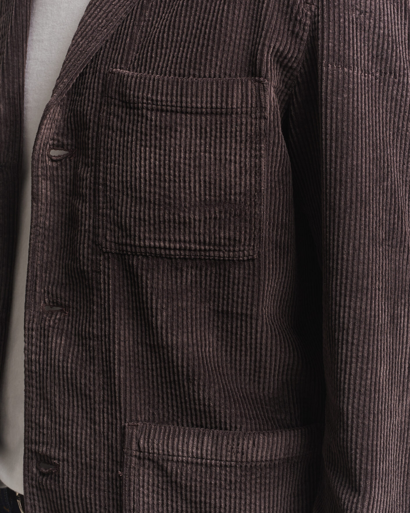 Mies | Pikkutakit | KnowledgeCotton Apparel | Cotton Corduroy Blazer Chocolate