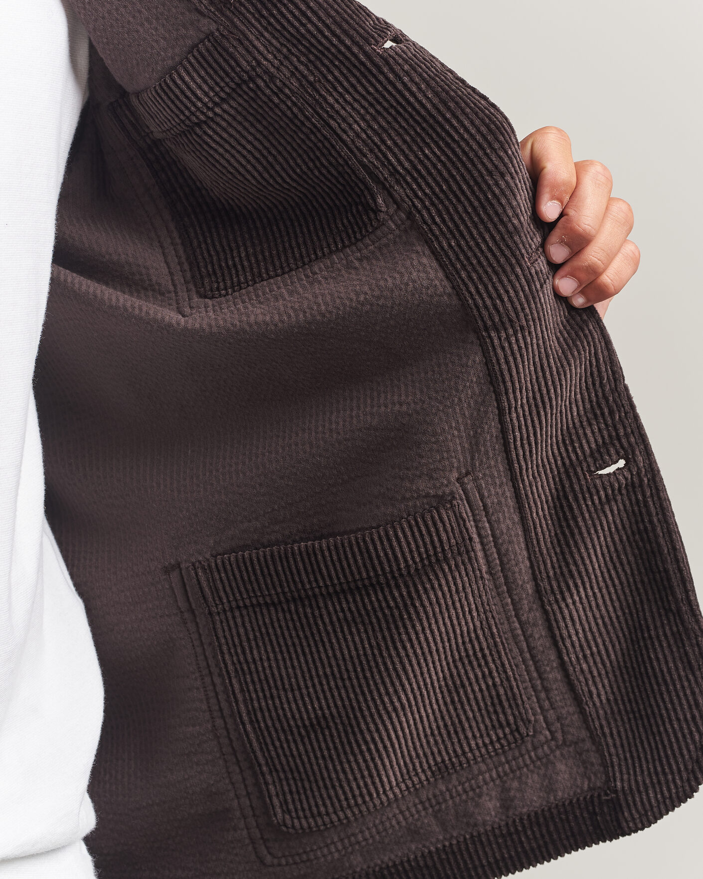Mies | Pikkutakit | KnowledgeCotton Apparel | Cotton Corduroy Blazer Chocolate