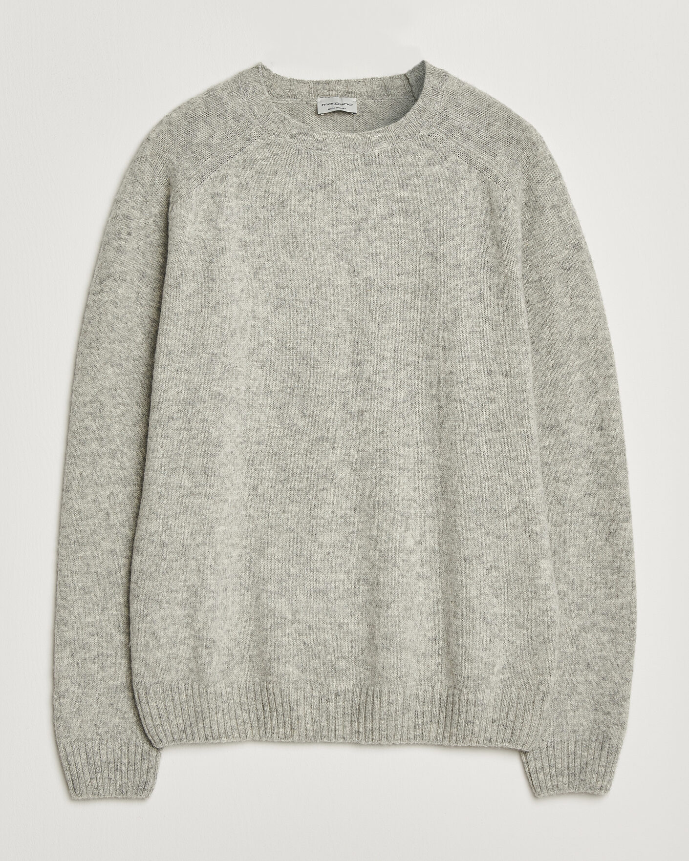 Mies | Puserot | Morgano | Brushed Wool Crewneck Grey