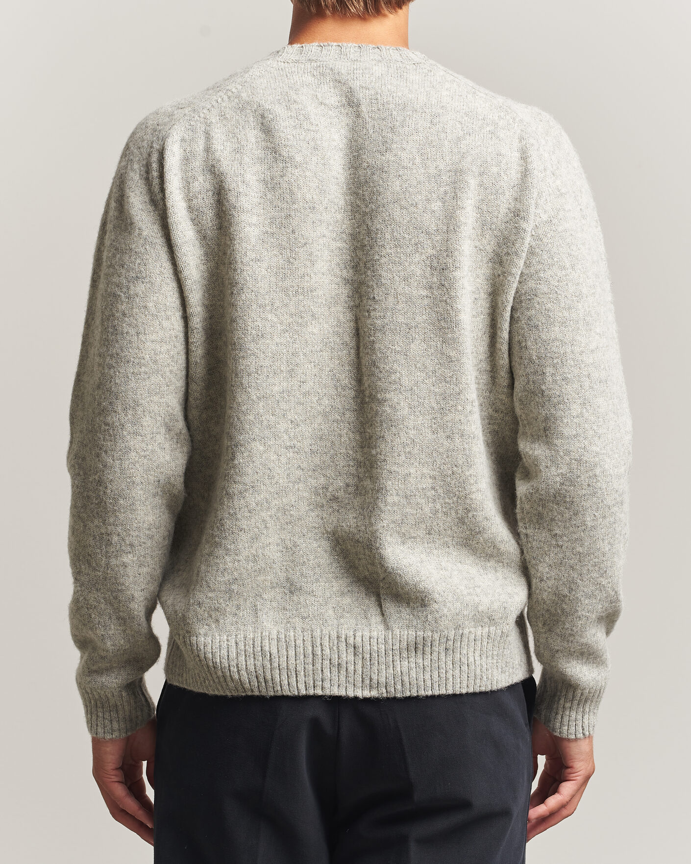Mies | Puserot | Morgano | Brushed Wool Crewneck Grey
