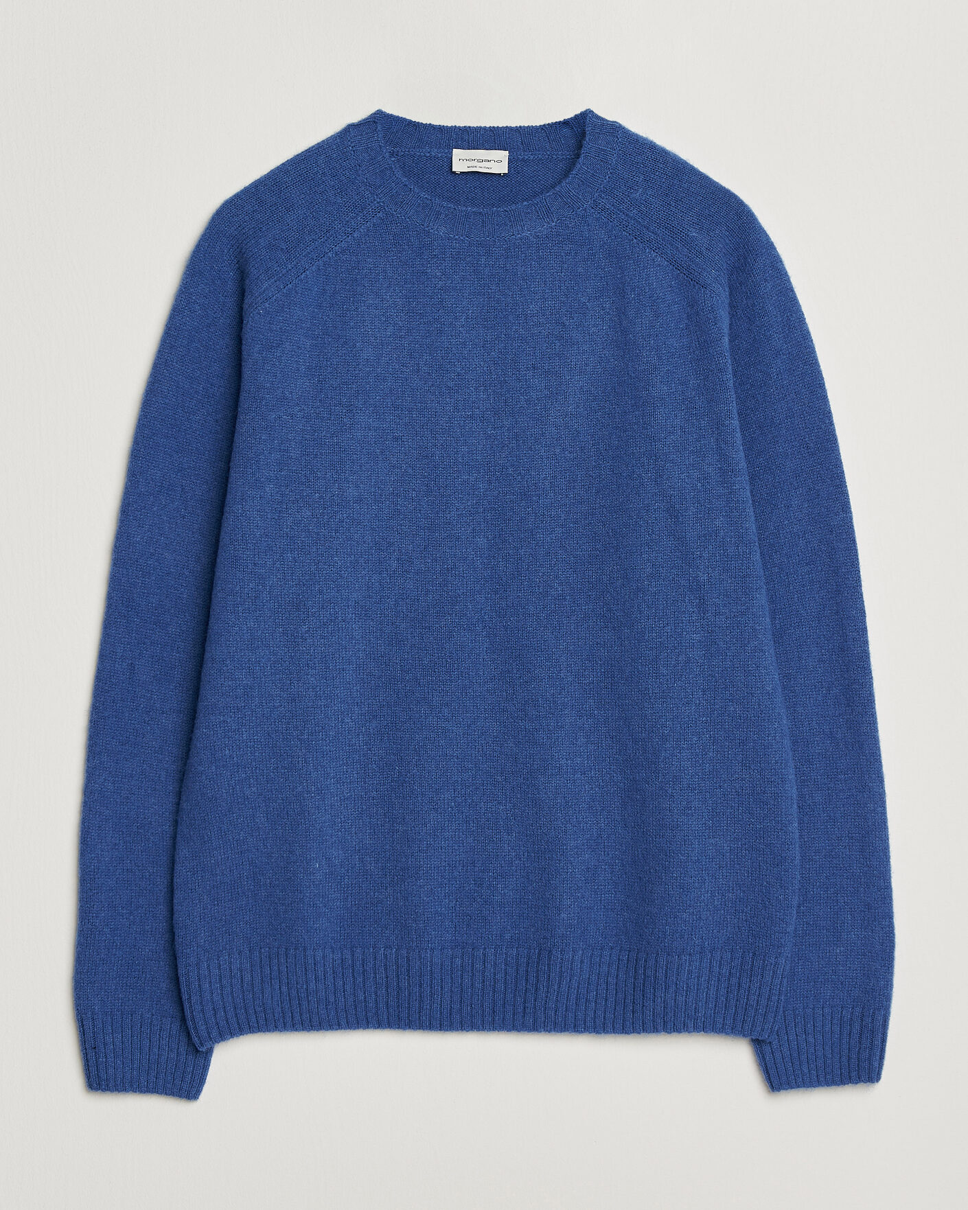 Mies | Puserot | Morgano | Brushed Wool Crewneck High Blue