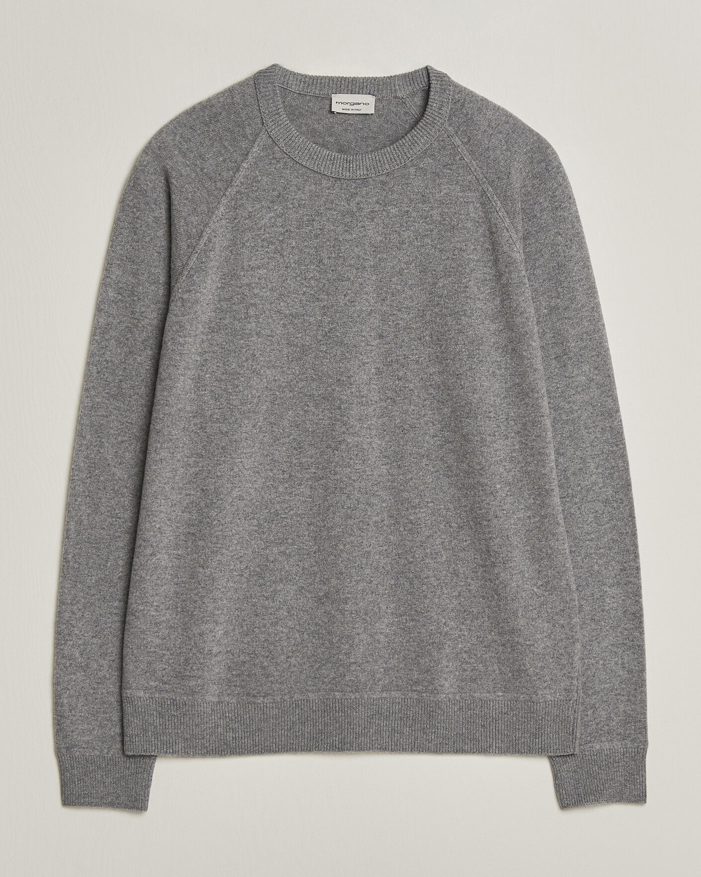 Mies | Puserot | Morgano | Wool/Cashmere Raglan Crew Grey