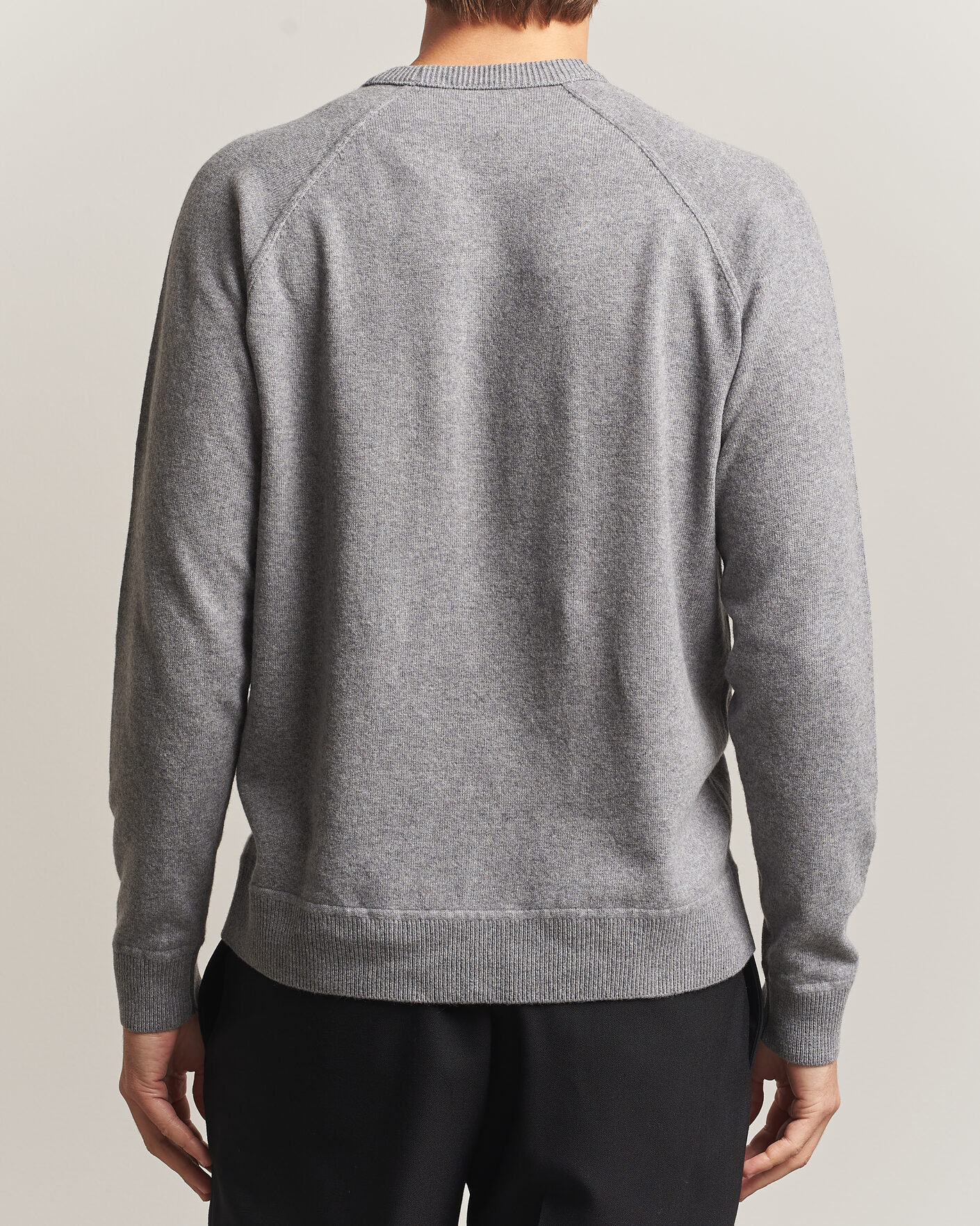 Mies | Puserot | Morgano | Wool/Cashmere Raglan Crew Grey