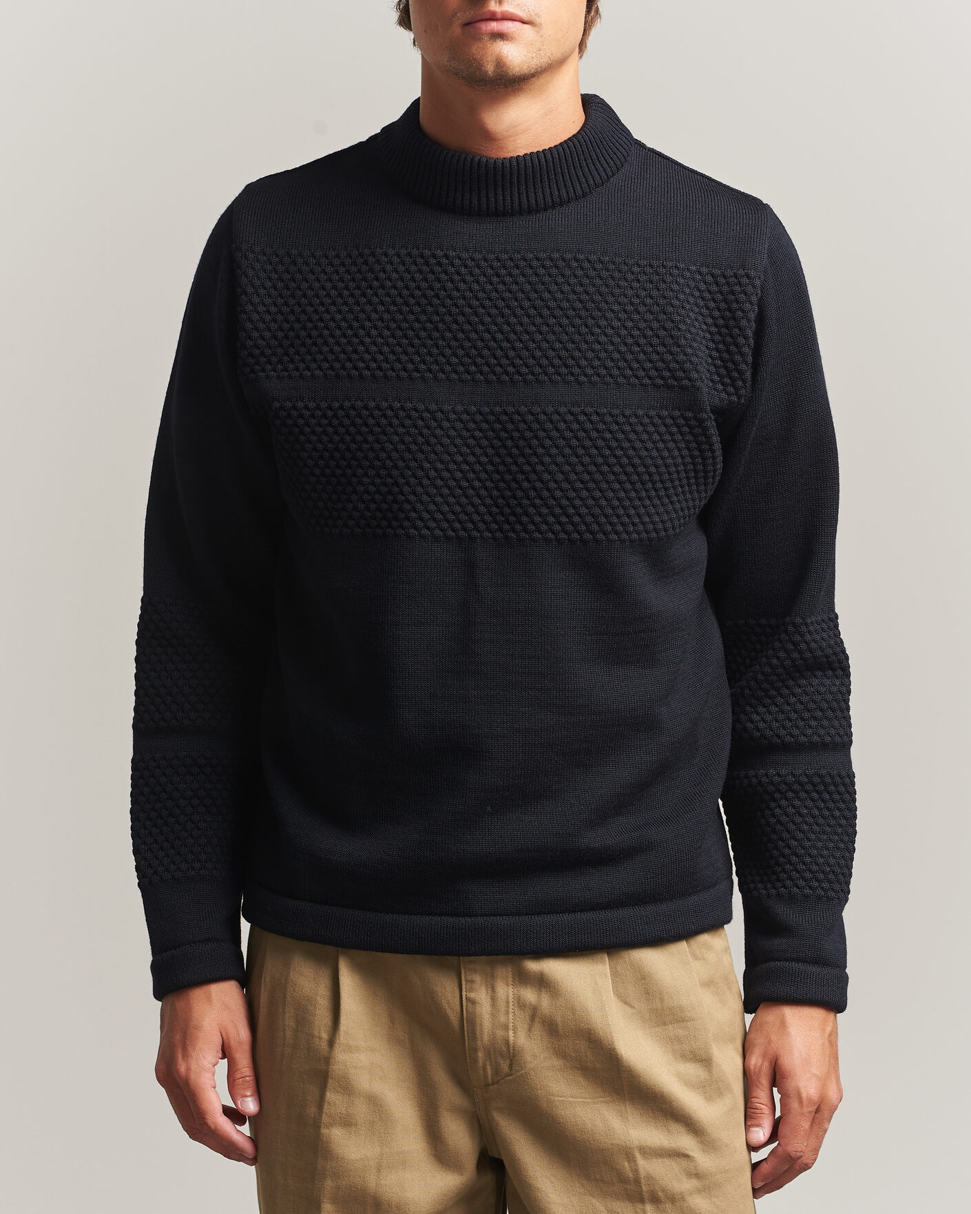 Mies | Puserot | S.N.S. Herning | Fisherman Mock Neck Navy Blue
