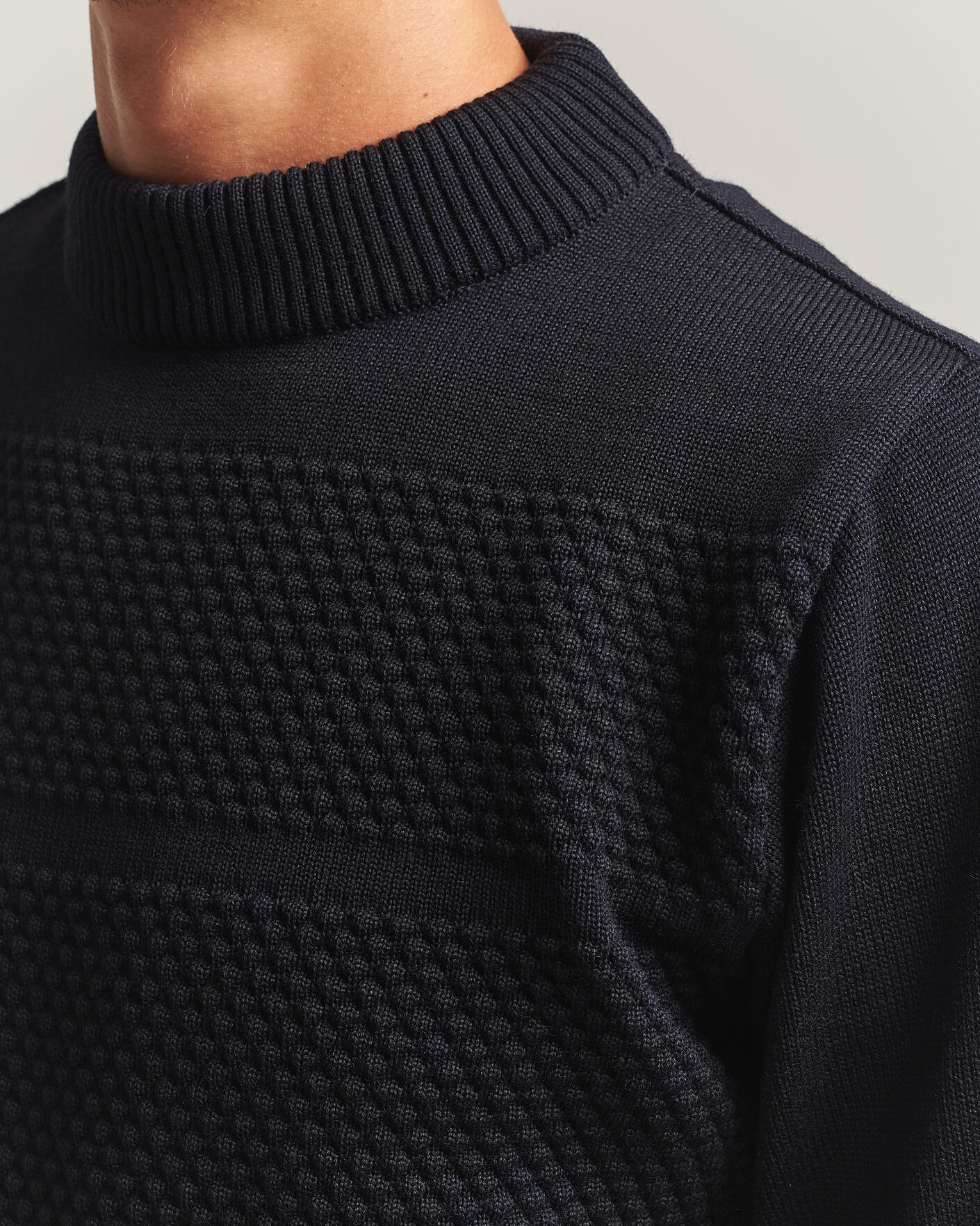 Mies | Puserot | S.N.S. Herning | Fisherman Mock Neck Navy Blue