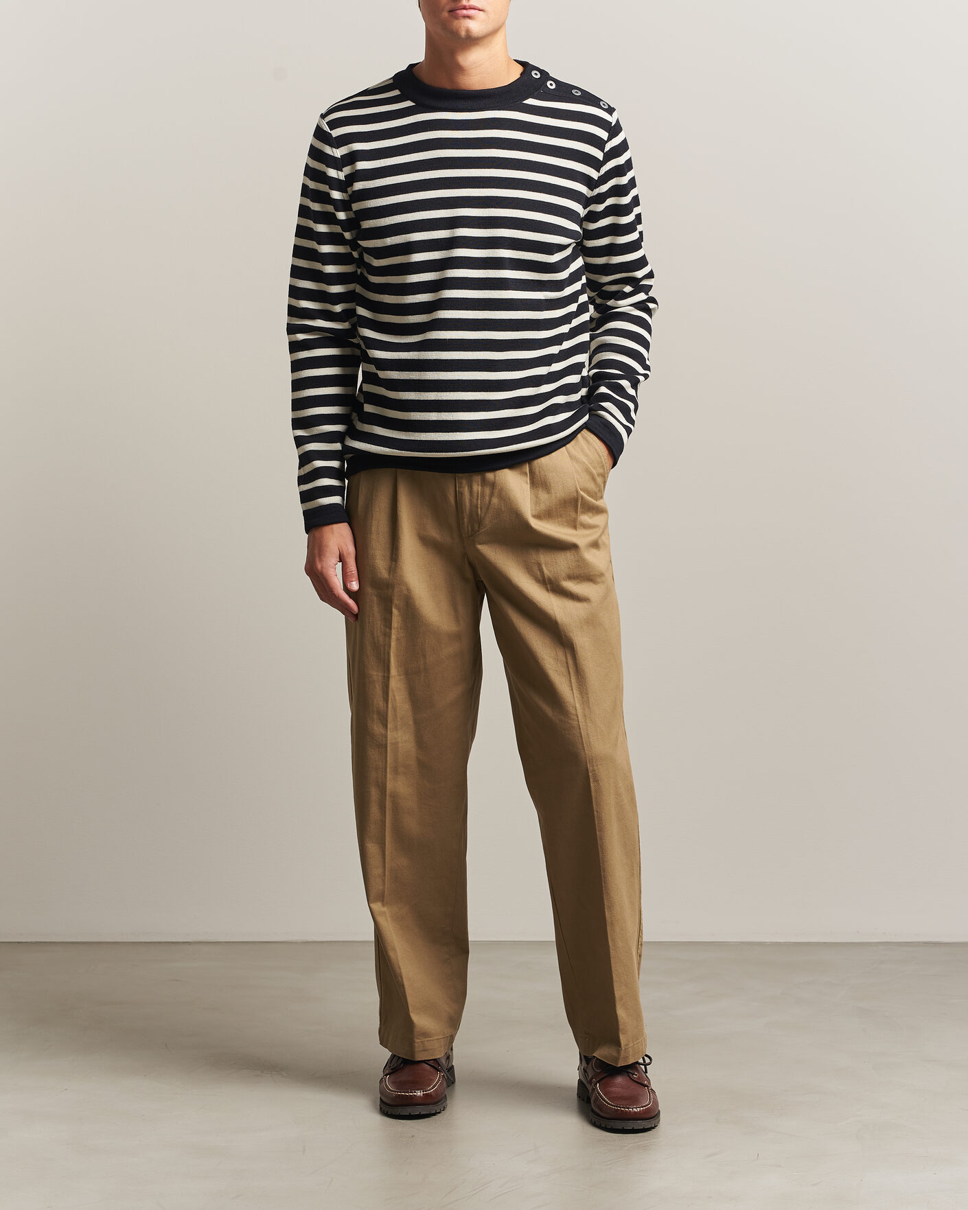 Mies | Puserot | S.N.S. Herning | Naval Crew Neck Navy/White