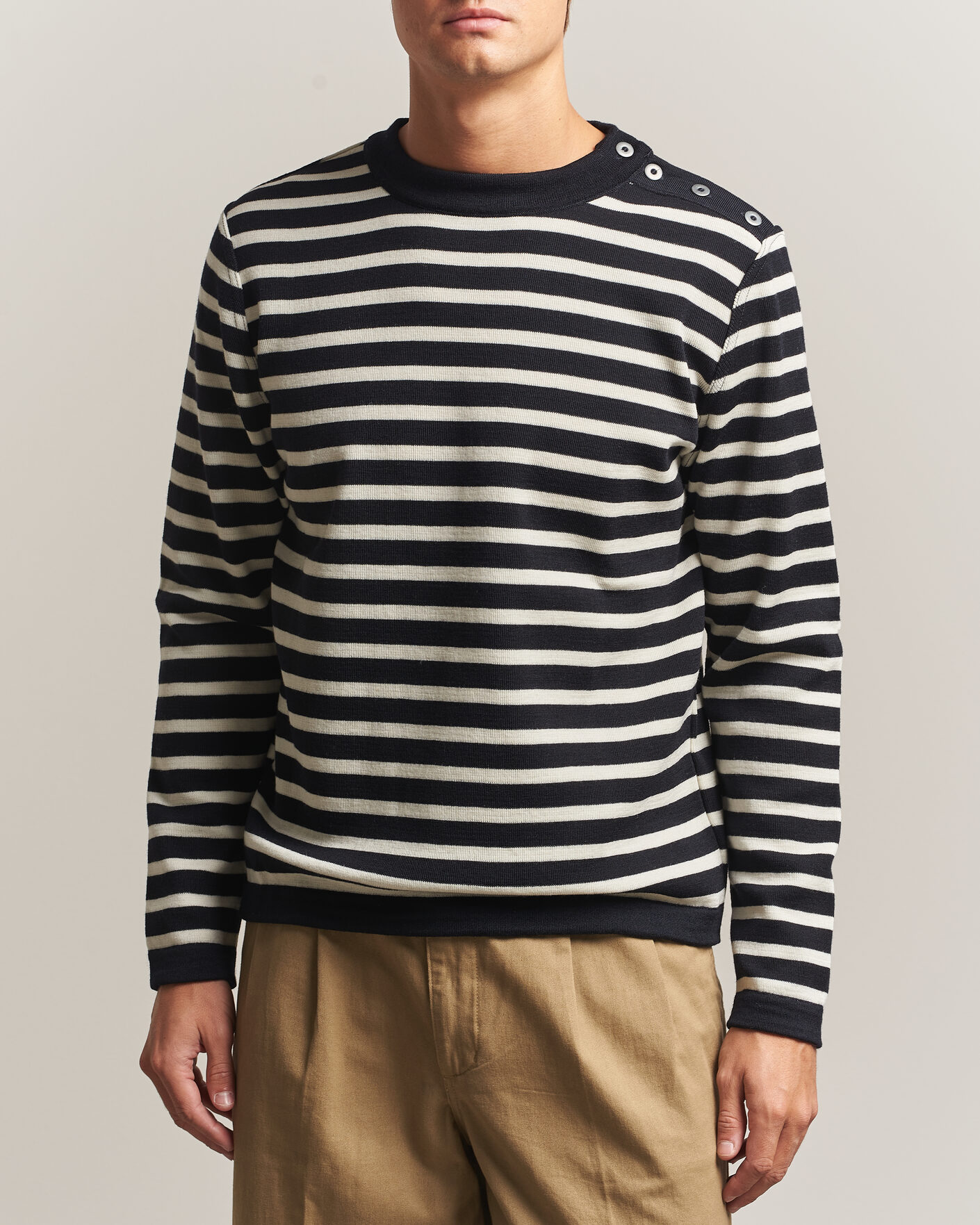 Mies | Puserot | S.N.S. Herning | Naval Crew Neck Navy/White