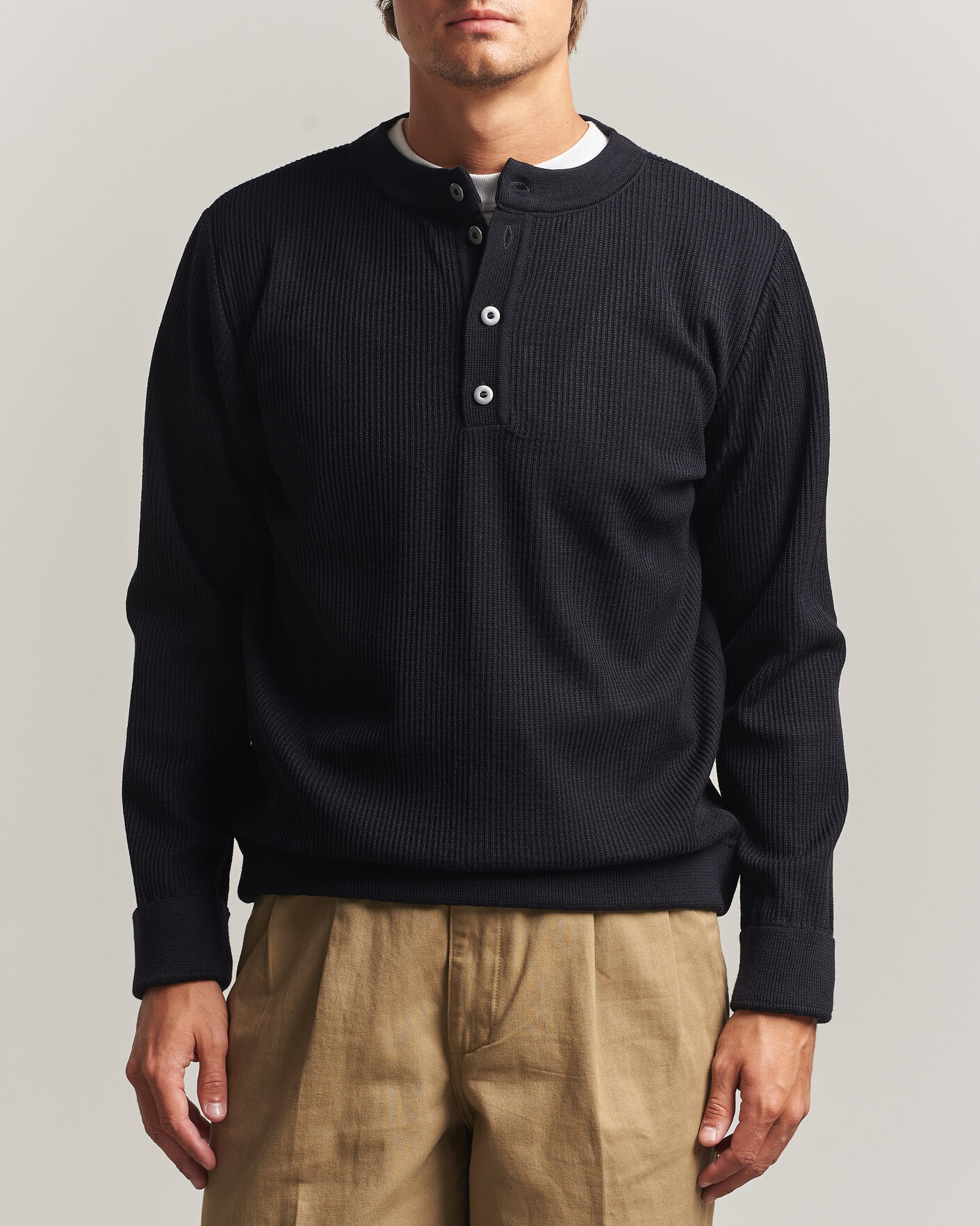 Mies | Puserot | S.N.S. Herning | Stamina Rib Henley Navy Blue