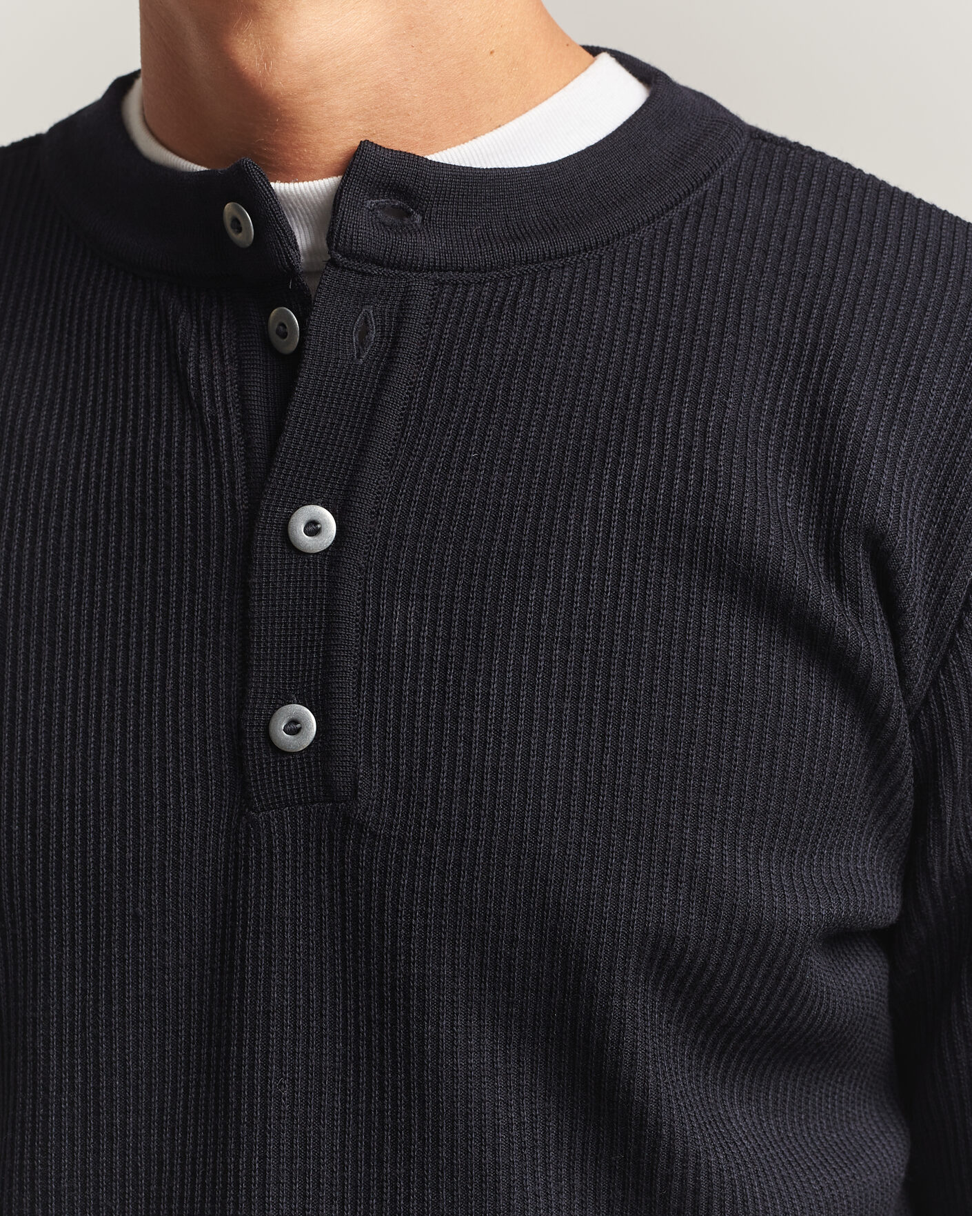 Mies | Puserot | S.N.S. Herning | Stamina Rib Henley Navy Blue