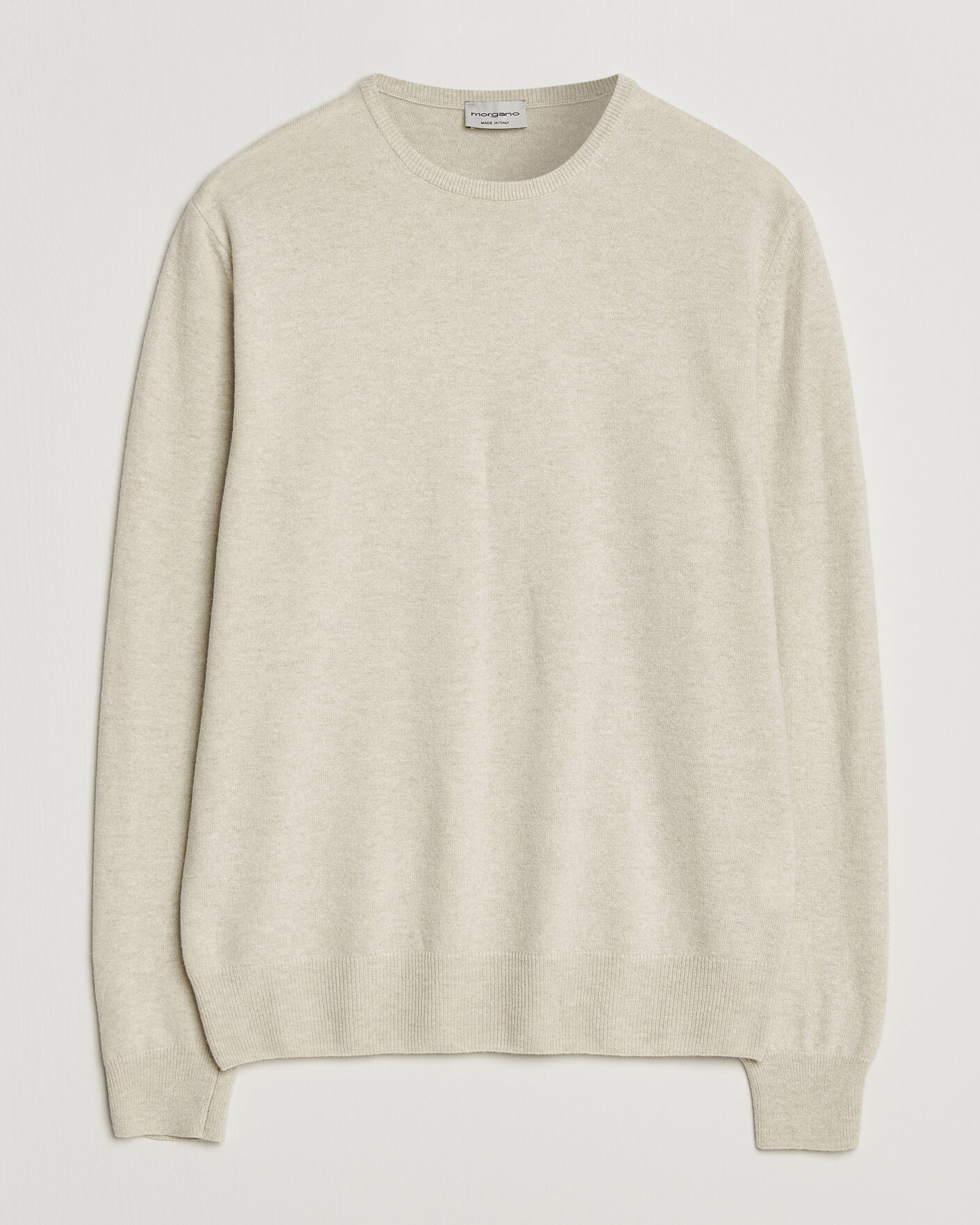 Mies | Puserot | Morgano | Wool/Cashmere Crewneck Beige