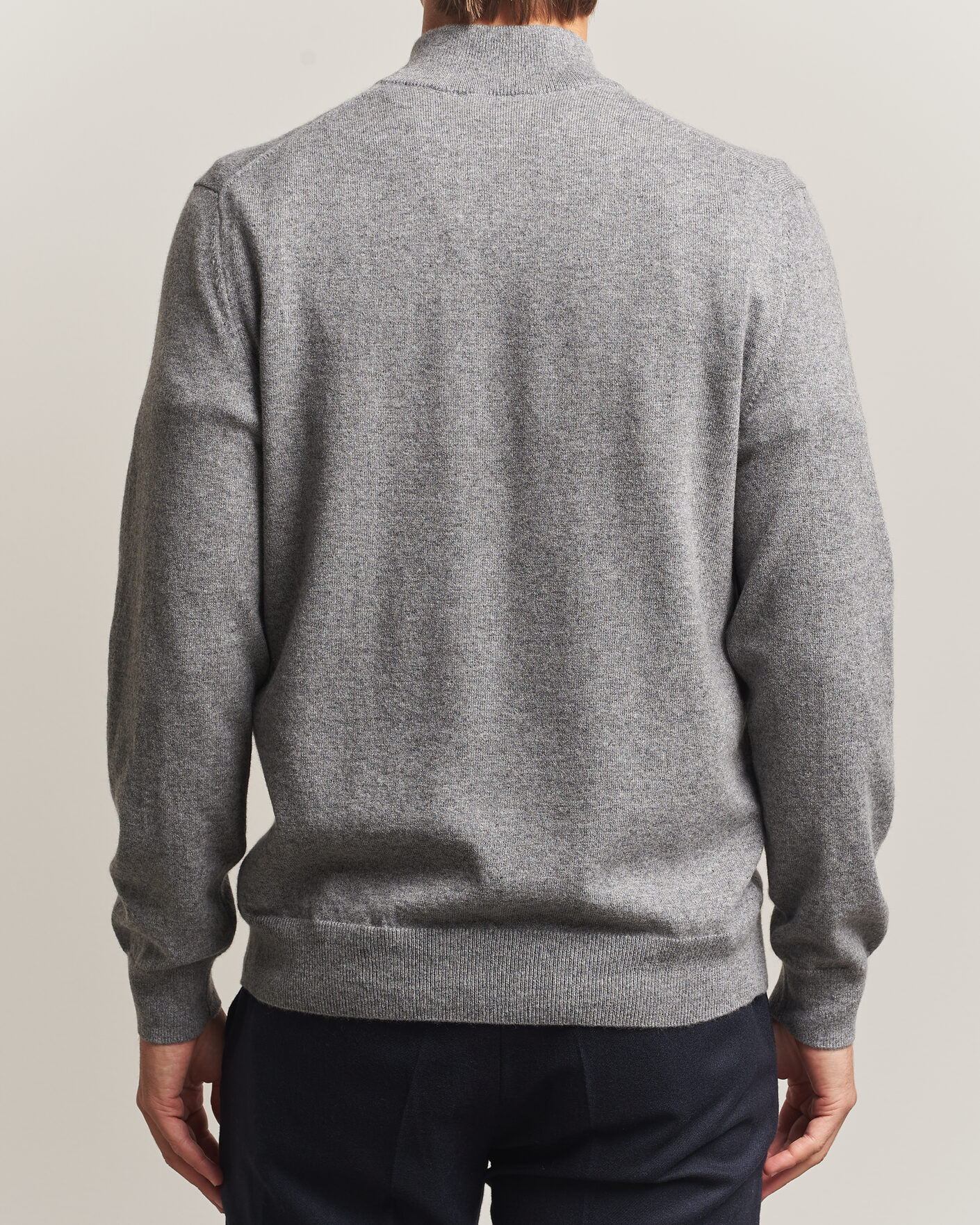 Mies | Puserot | Charles Tyrwhitt | Pure Cashmere Zip Neck Jumper Grey