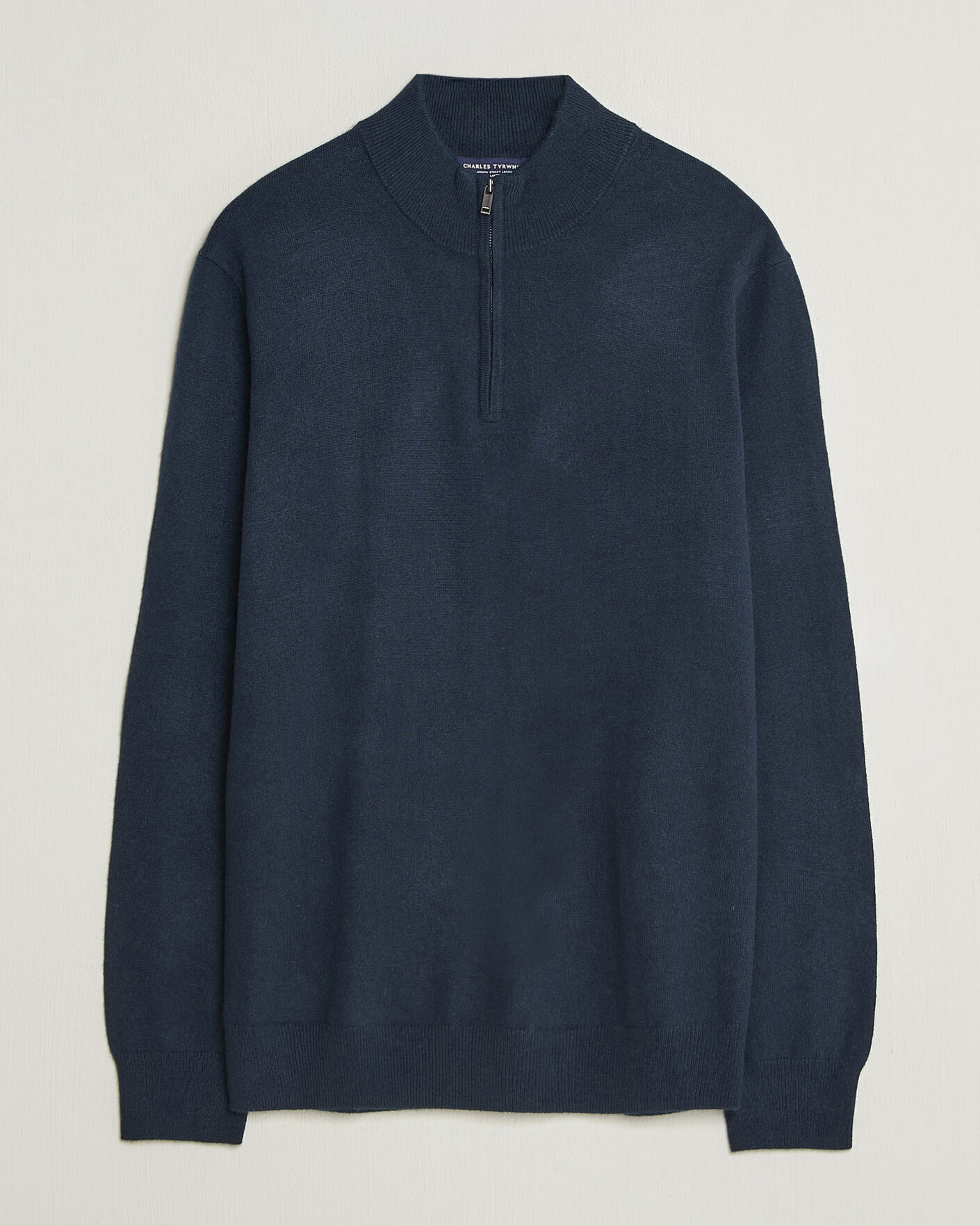 Mies | Puserot | Charles Tyrwhitt | Pure Cashmere Zip Neck Jumper Navy