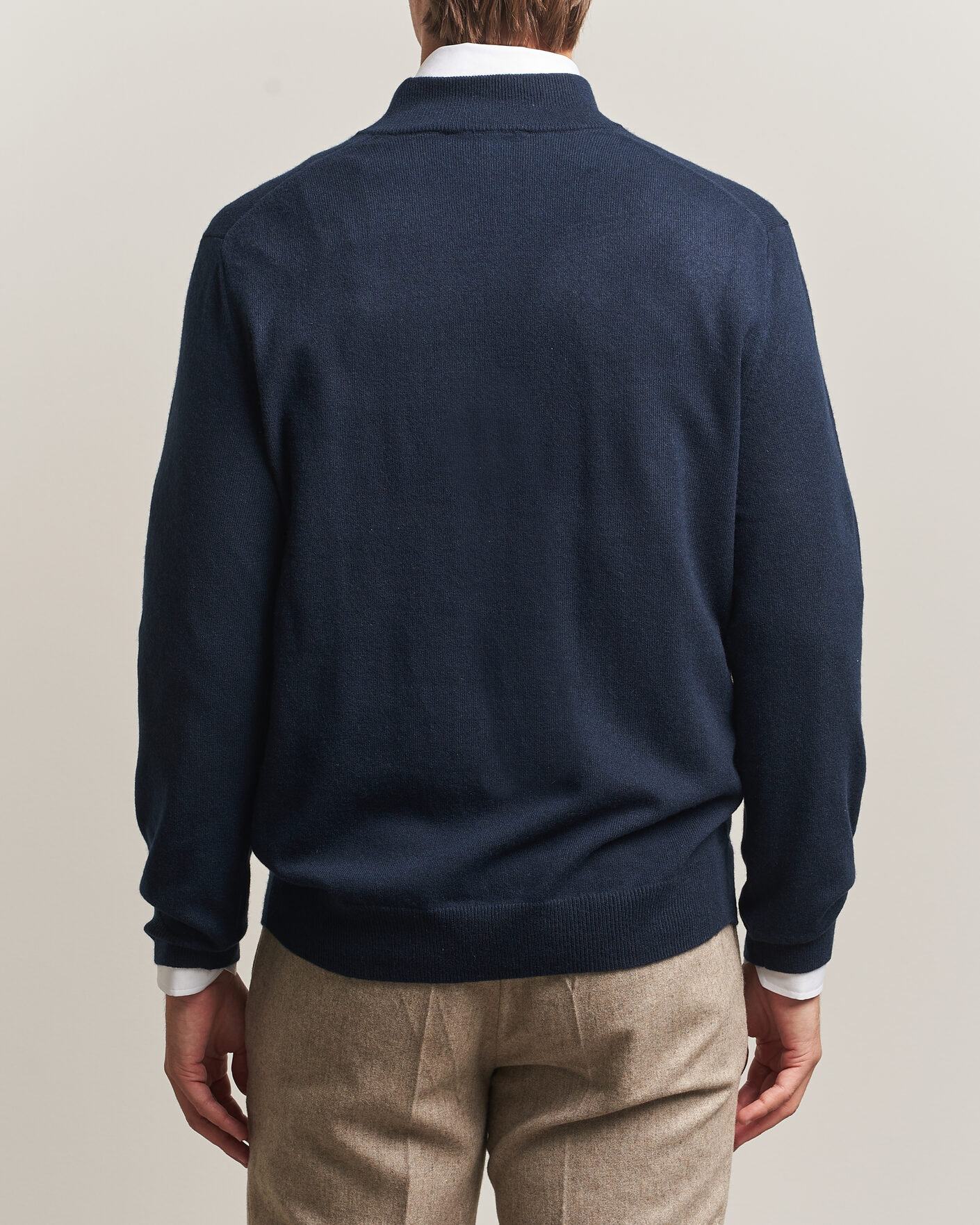 Mies | Puserot | Charles Tyrwhitt | Pure Cashmere Zip Neck Jumper Navy