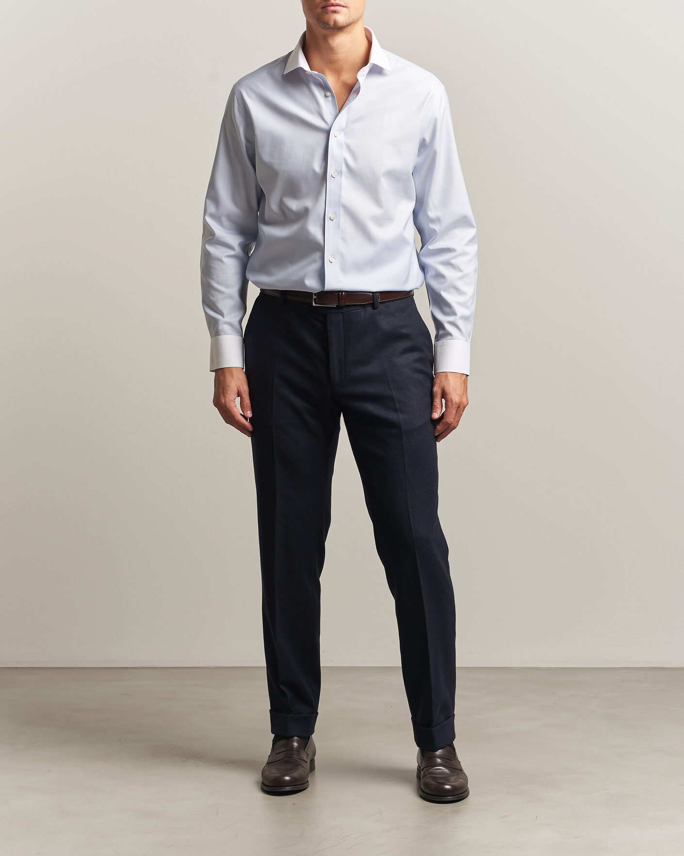 Mies | Kauluspaidat | Charles Tyrwhitt | Slim Fit Non Iron Plain Winchester Shirt Light Blue