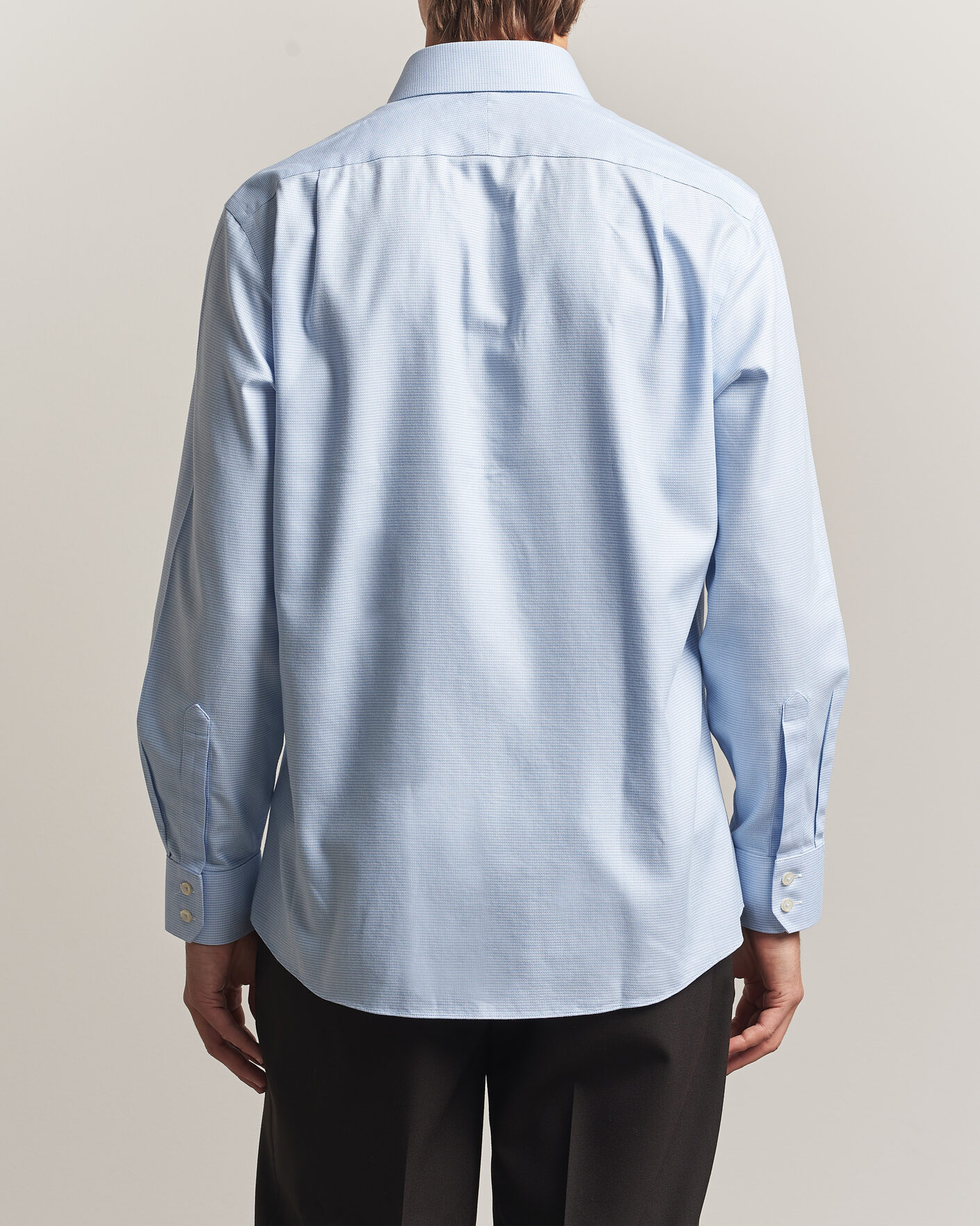 Mies | Kauluspaidat | Charles Tyrwhitt | Slim Fit Non Iron Trafalgar Weave Shirt Sky Blue