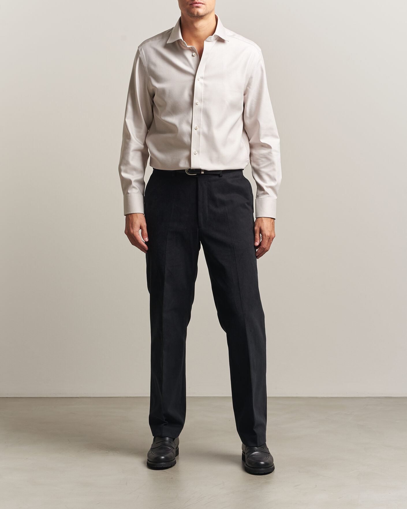 Mies | Kauluspaidat | Charles Tyrwhitt | Slim Fit Non Iron Trafalgar Weave Shirt Stone