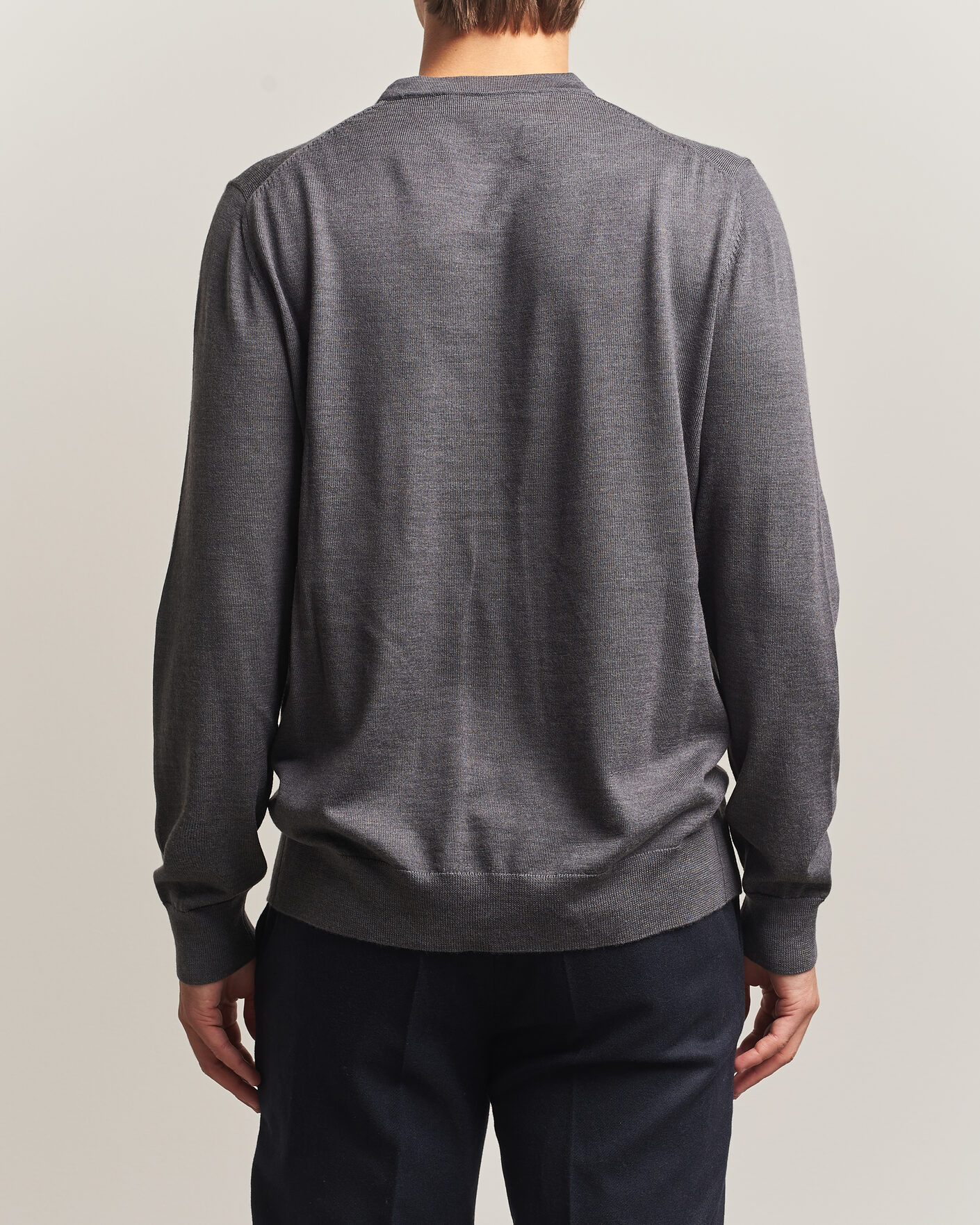 Mies | Puserot | Charles Tyrwhitt | Pure Merino Crew Neck Jumper Grey