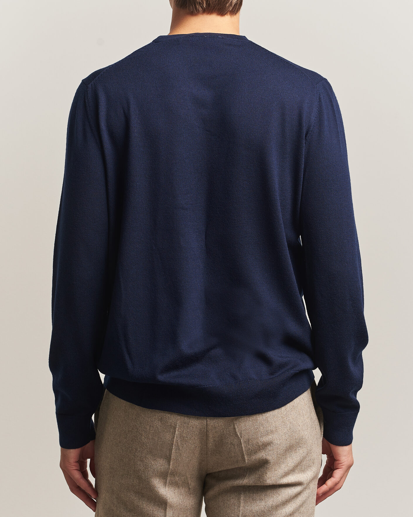Mies | Puserot | Charles Tyrwhitt | Pure Merino Crew Neck Jumper Navy