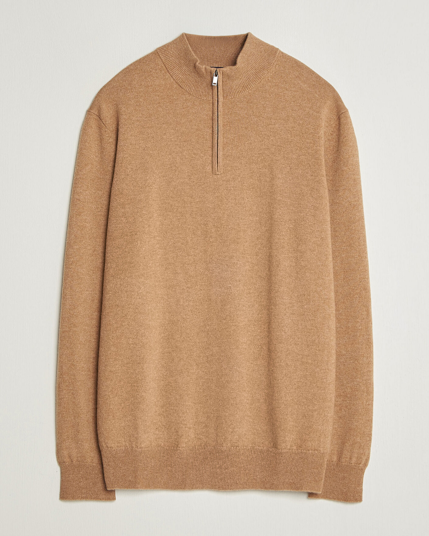 Mies | Puserot | Charles Tyrwhitt | Pure Cashmere Zip Neck Jumper Tan