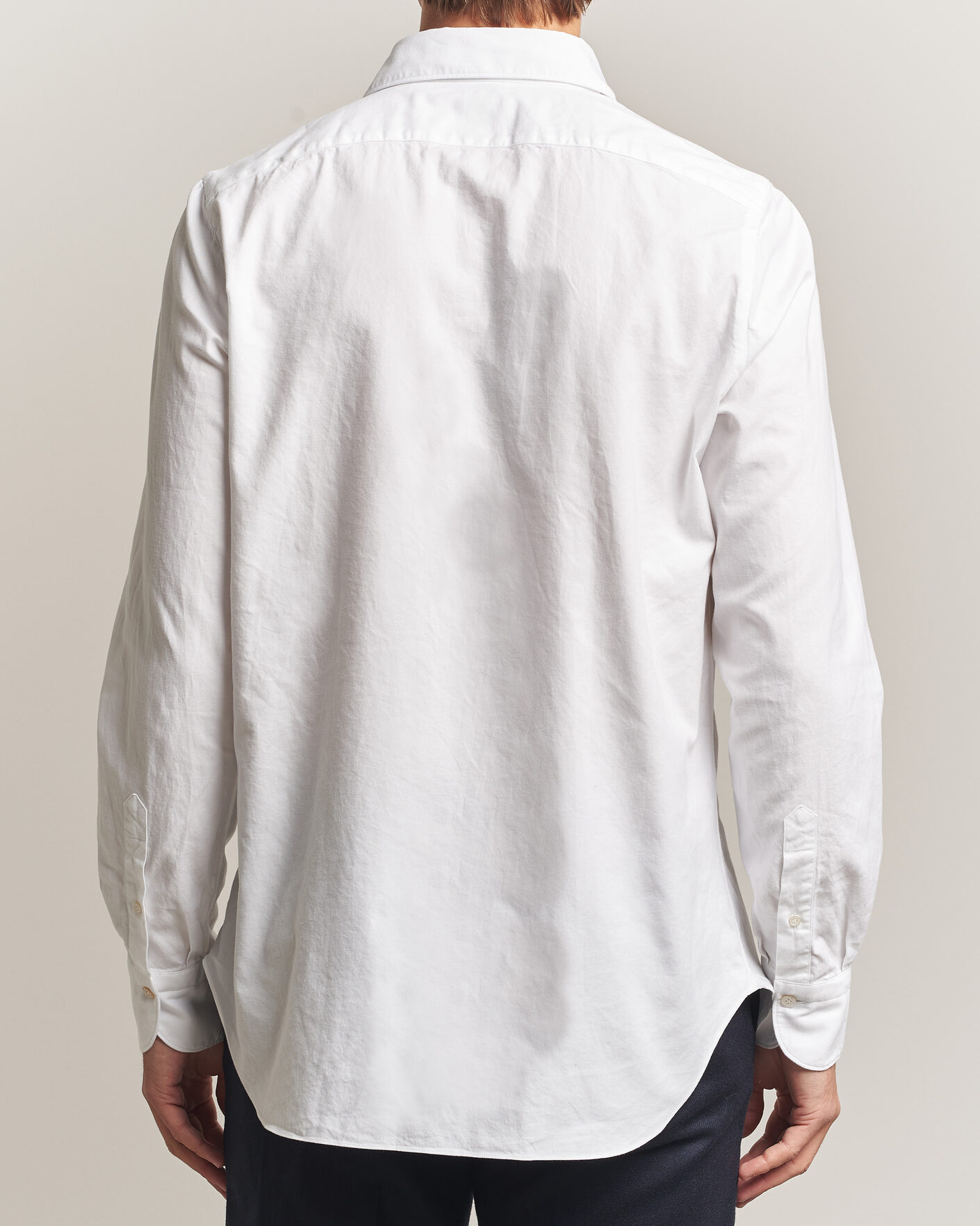 Mies | Kauluspaidat | Finamore Napoli | Gaeta Flannel Sport Shirt White