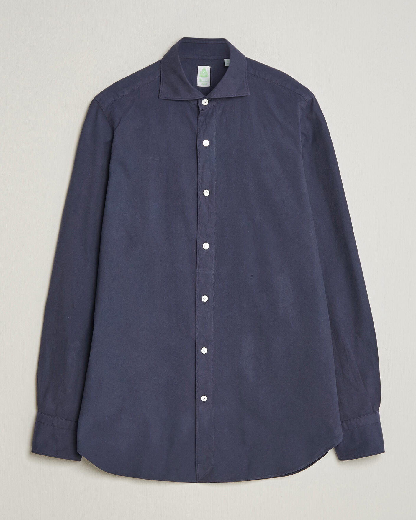 Mies | Kauluspaidat | Finamore Napoli | Gaeta Flannel Sport Shirt Navy
