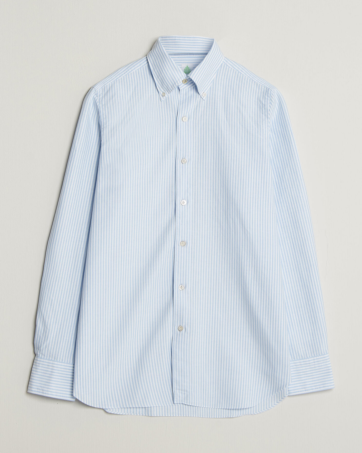 Mies | Kauluspaidat | Finamore Napoli | Gaeta Oxford Button Down Shirt Light Blue Stripe