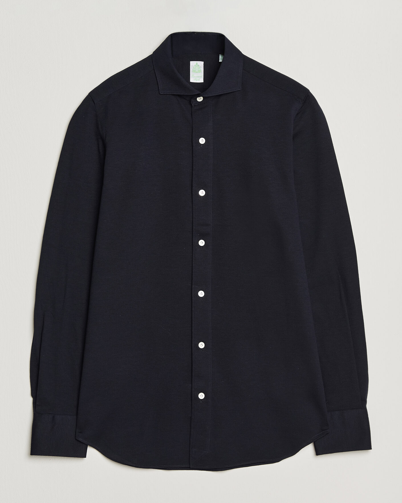 Mies | Kauluspaidat | Finamore Napoli | Cotton/Cashmere Jersey Shirt Navy