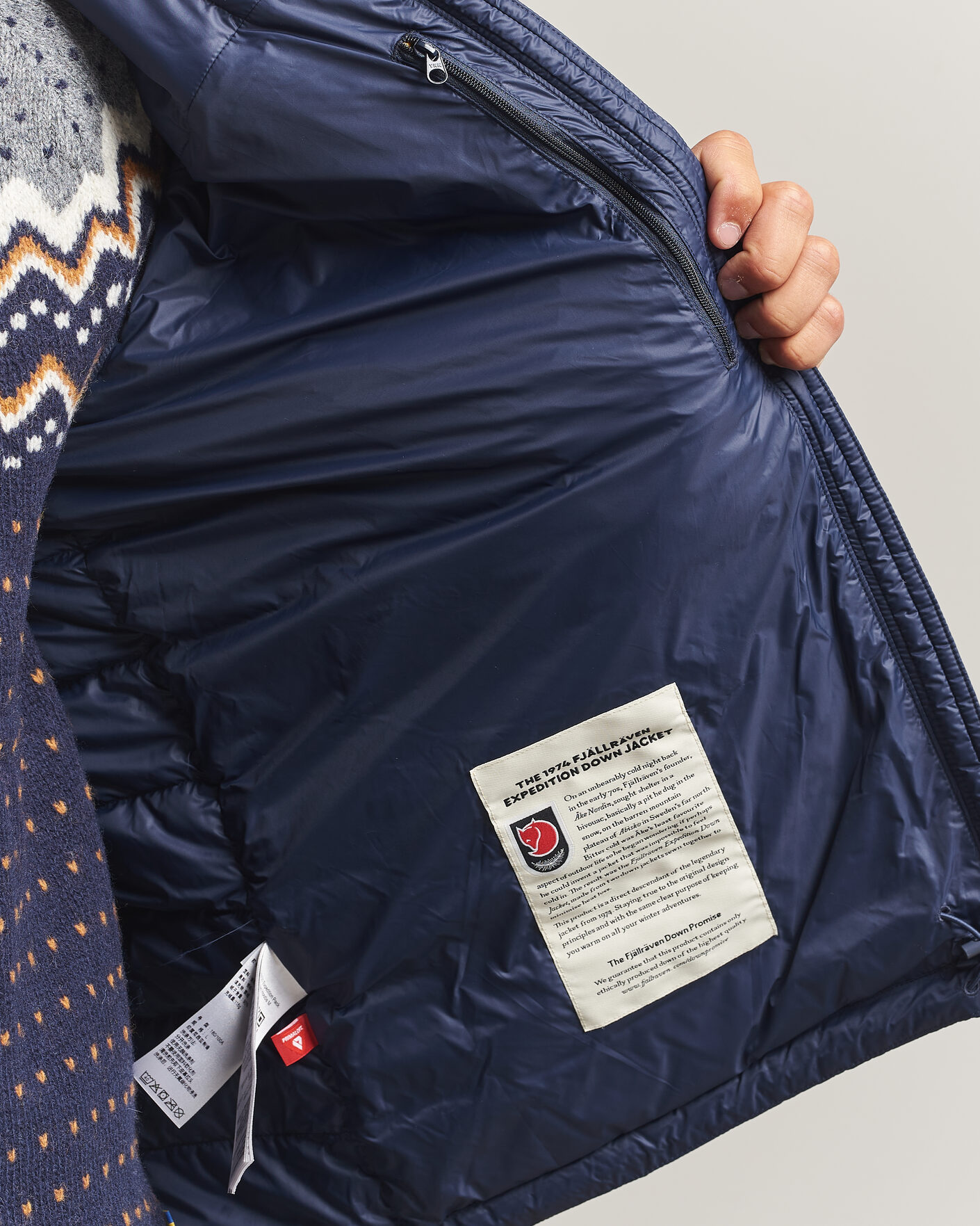 Mies | Takit | Fjällräven | Expedition Pack Down Hoodie Navy