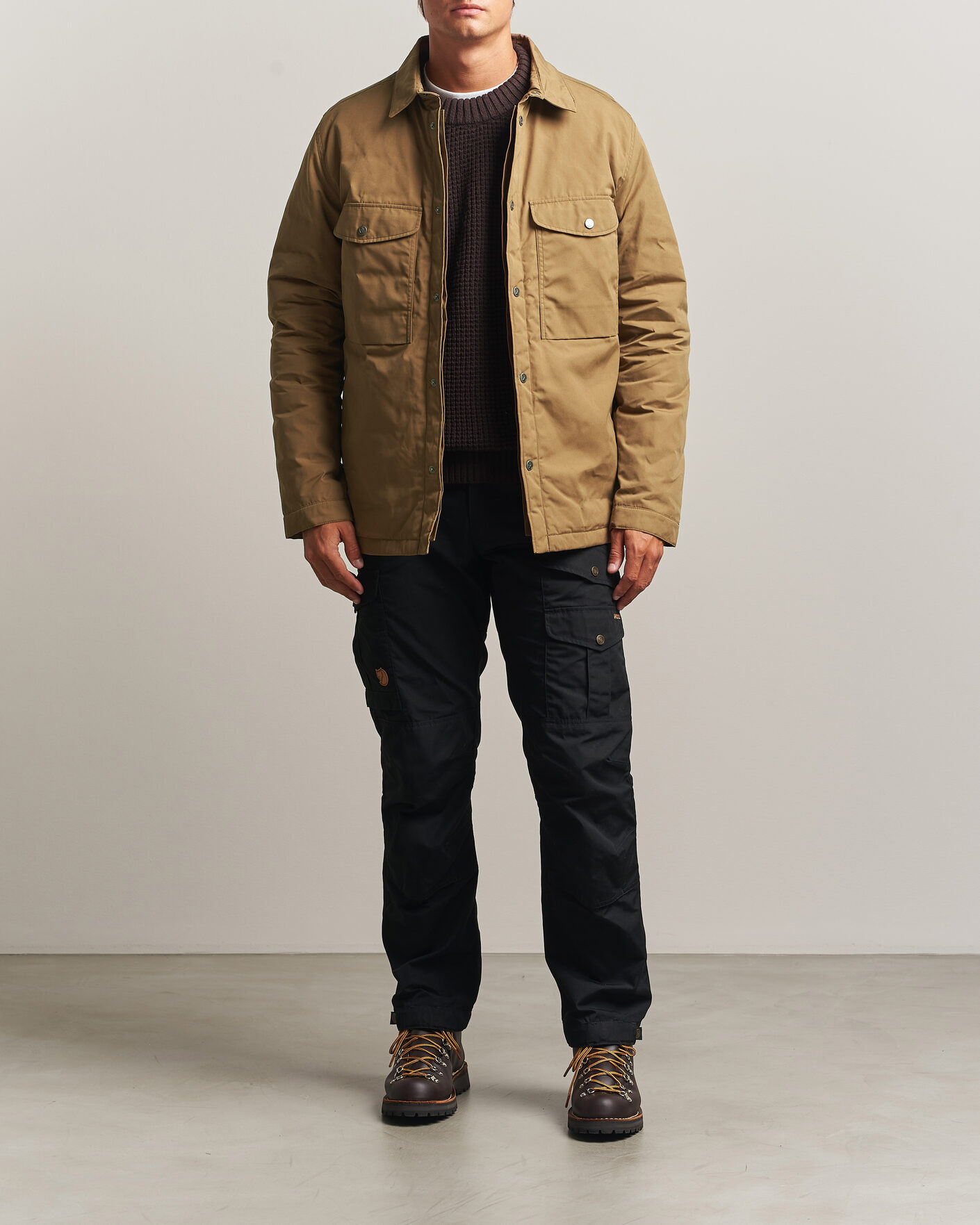 Mies | Takit | Fjällräven | Övik Down Shirt Jacket Wood Brown